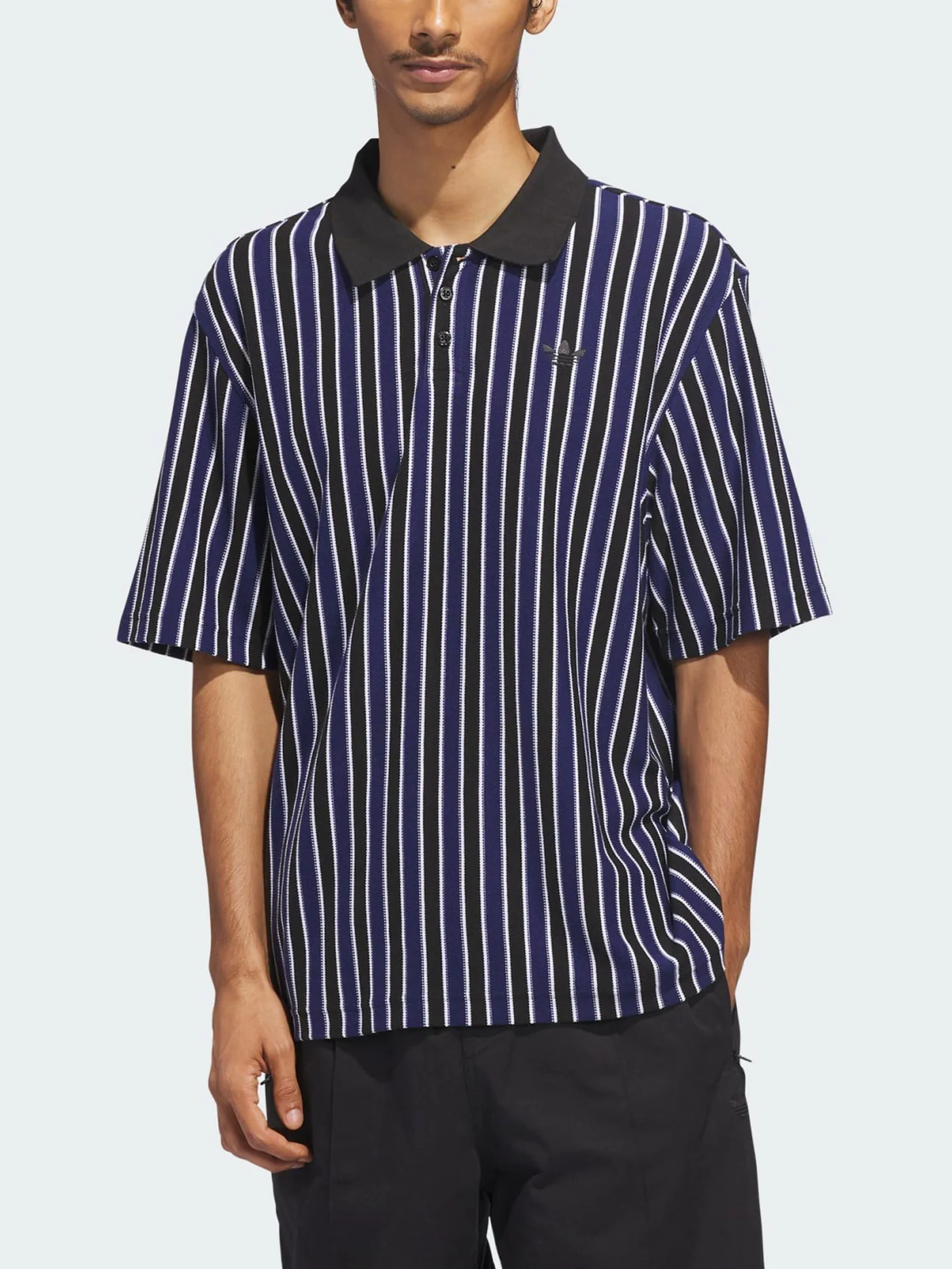Skate Classic White/Dark Blue/Black Short Sleeve Polo