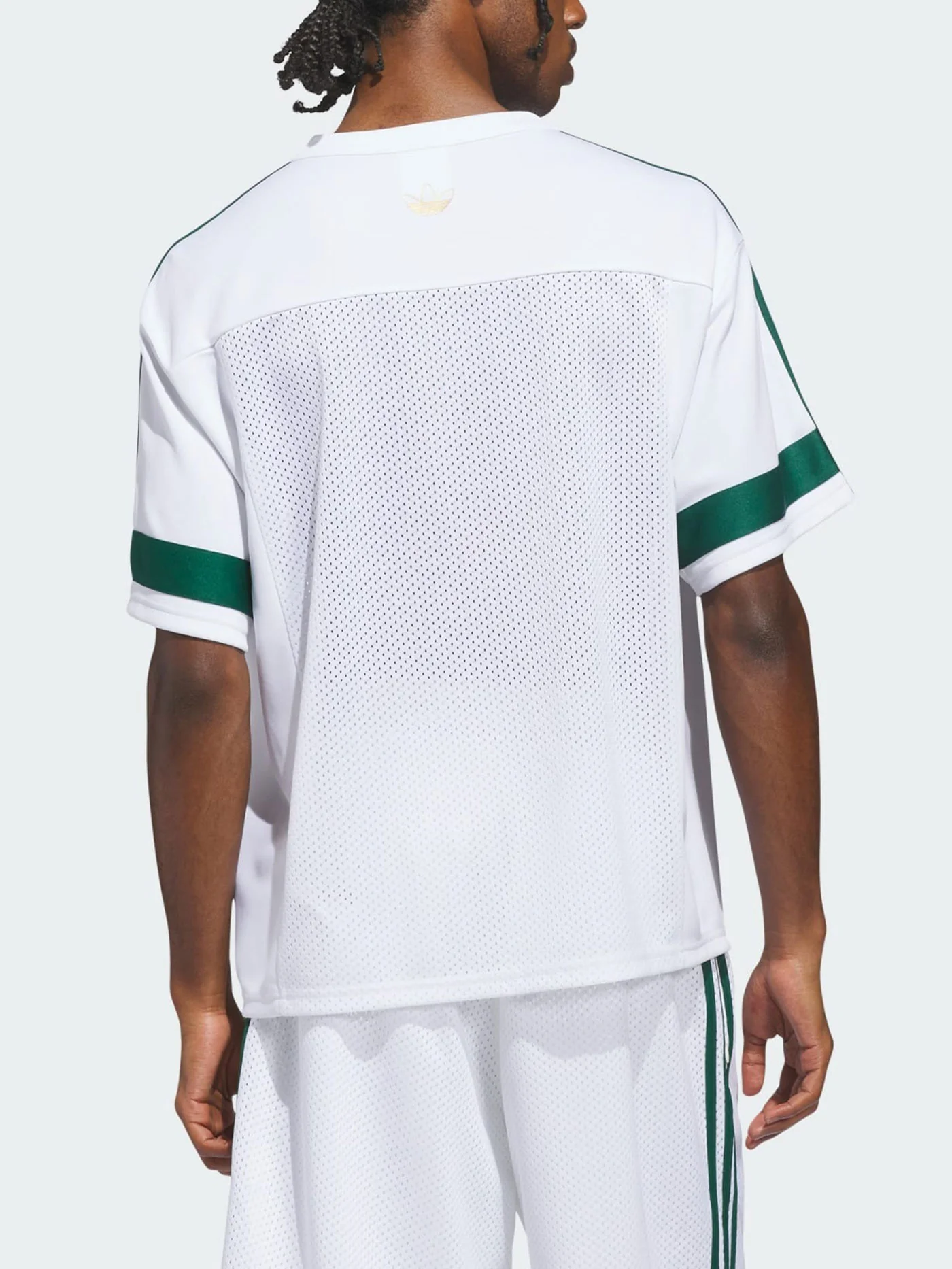 Skate Tyshawn Football Jersey White/Ice Gold Met/Collegiate Green T-Shirt - Image 2