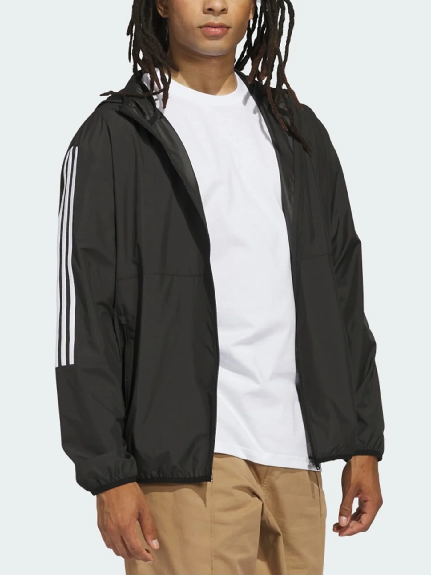 Skate Windbreaker Black/White Jacket - Image 2