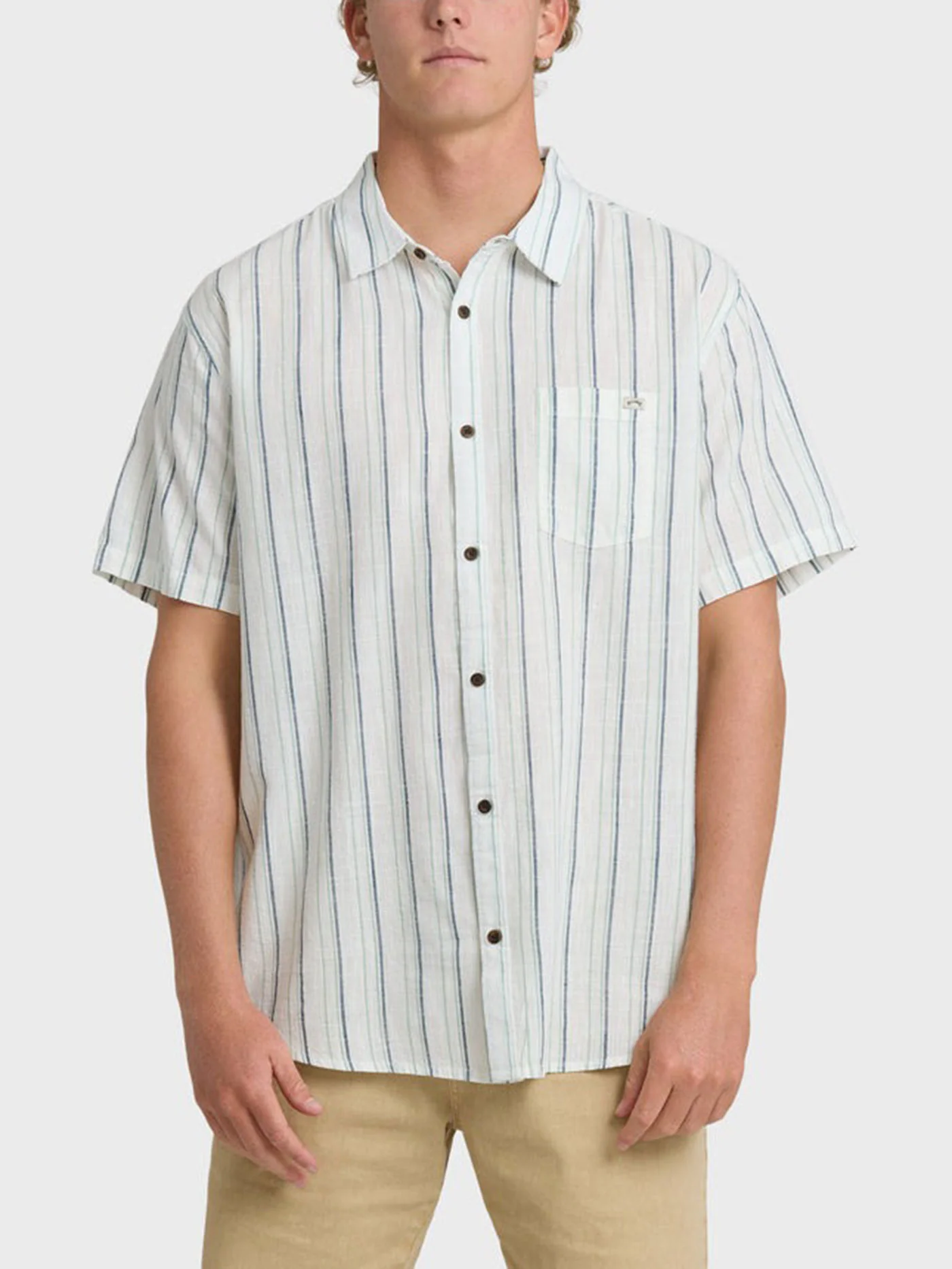 All Day Stripe Short Sleeve Buttondown Shirt