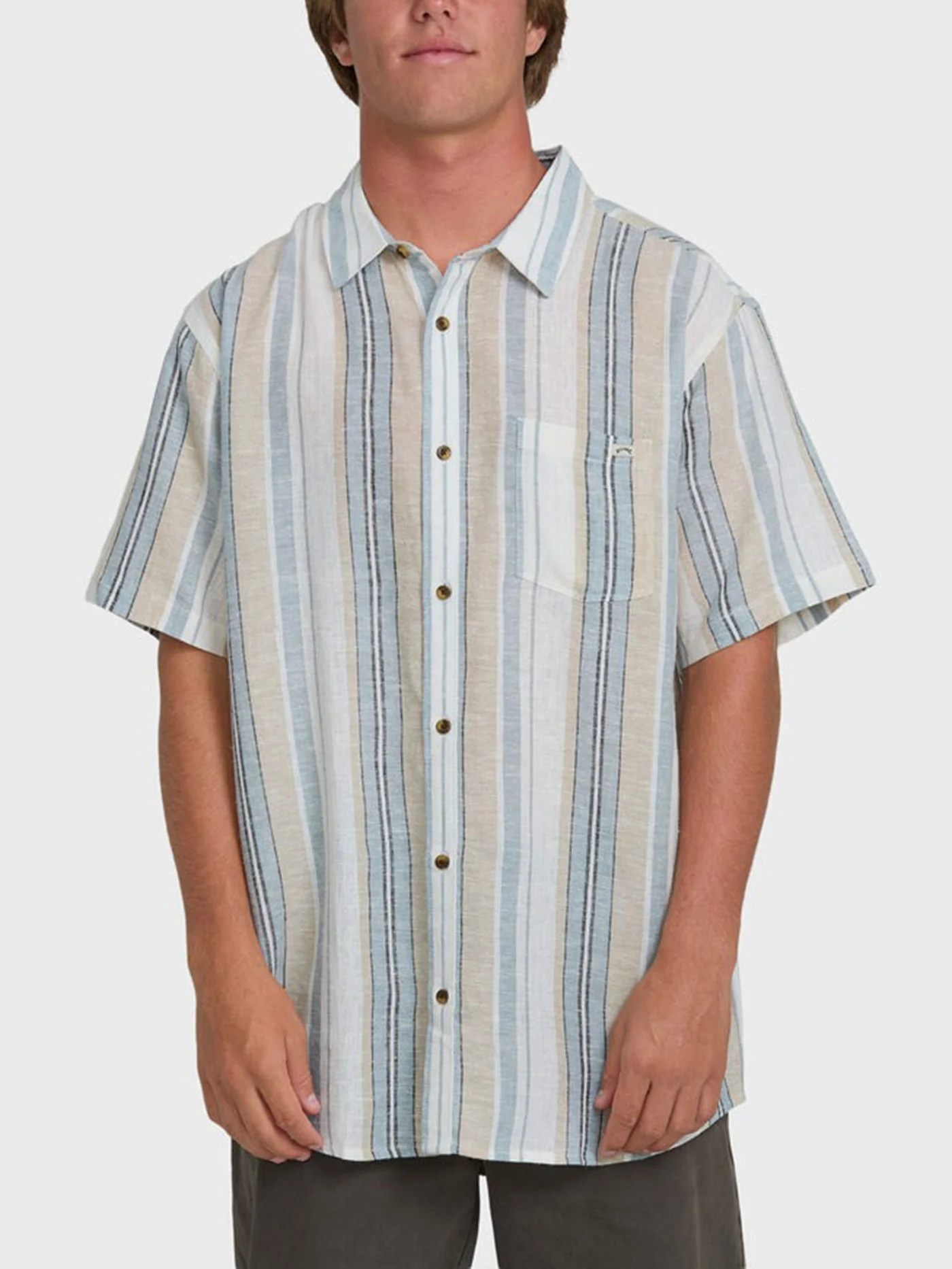 All Day Stripe Short Sleeve Buttondown Shirt