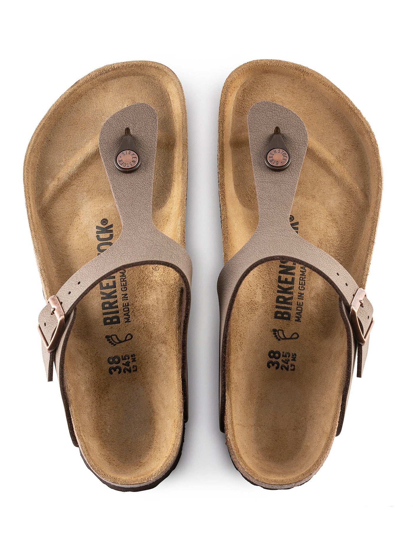 Gizeh Birkibuc Mocha Narrow Sandals - Image 3