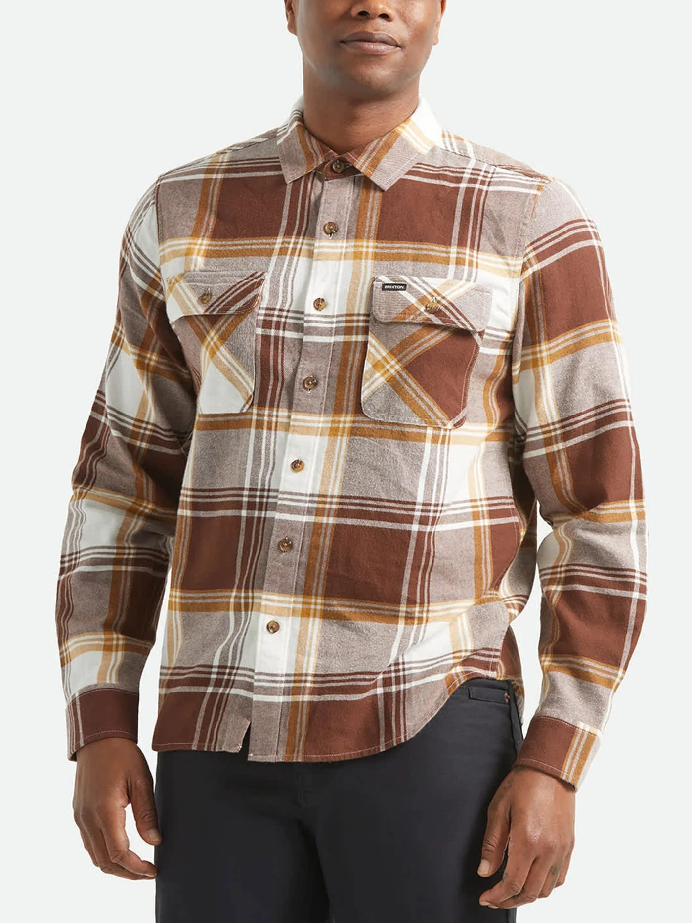 Bowery Lighweight Soft Flannel Long Sleeve Buttondown Shirt