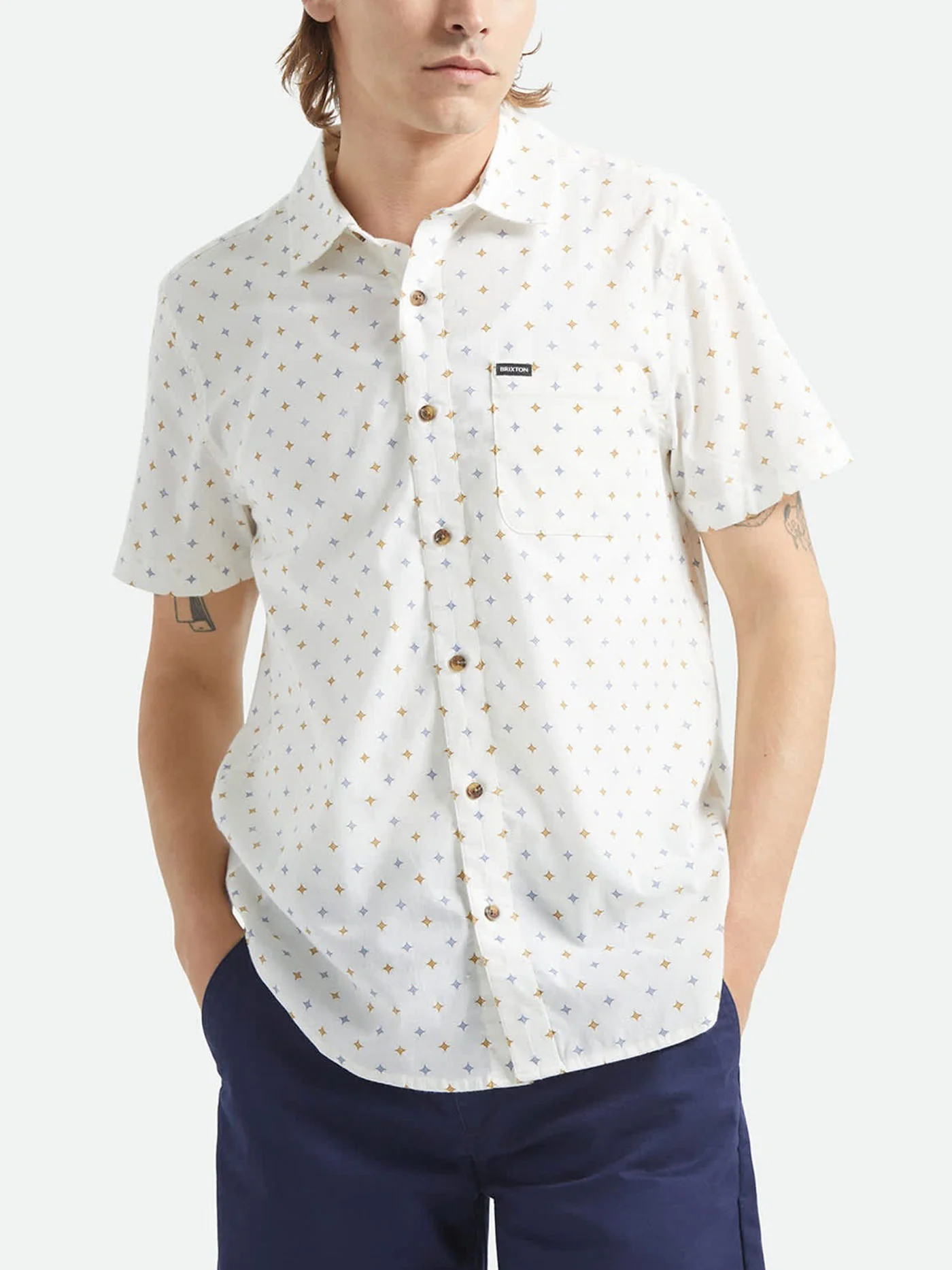 Charter Print Short Sleeve Buttondown Shirt - Image 6