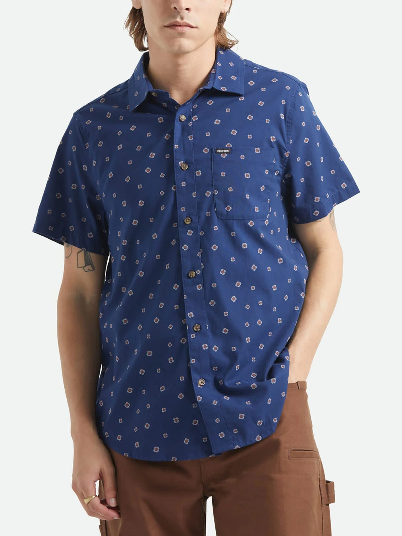 Charter Print Short Sleeve Buttondown Shirt - Image 8