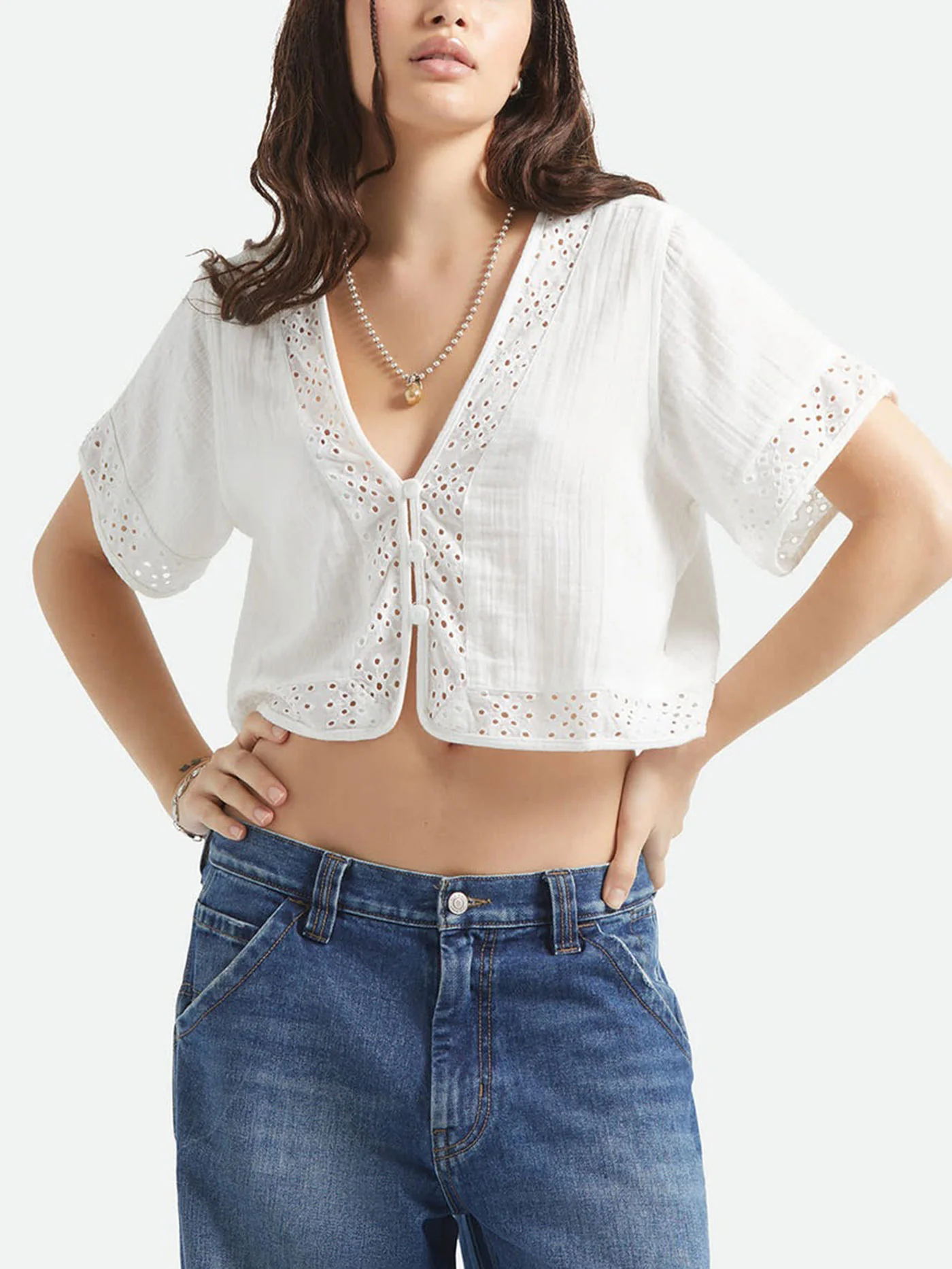 Seaside Eyelet Top
