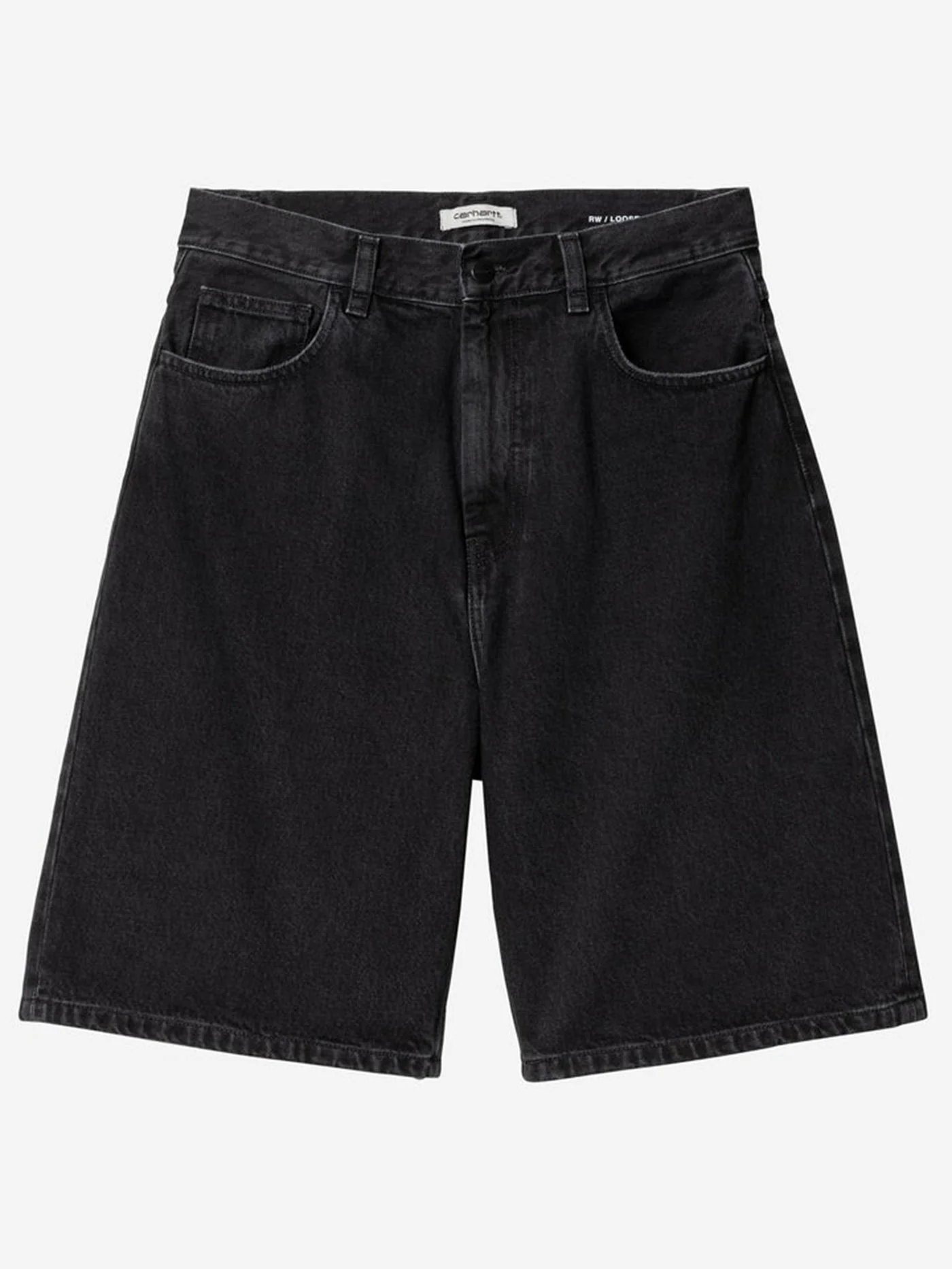 W' Brandon Black Stone Washed Shorts