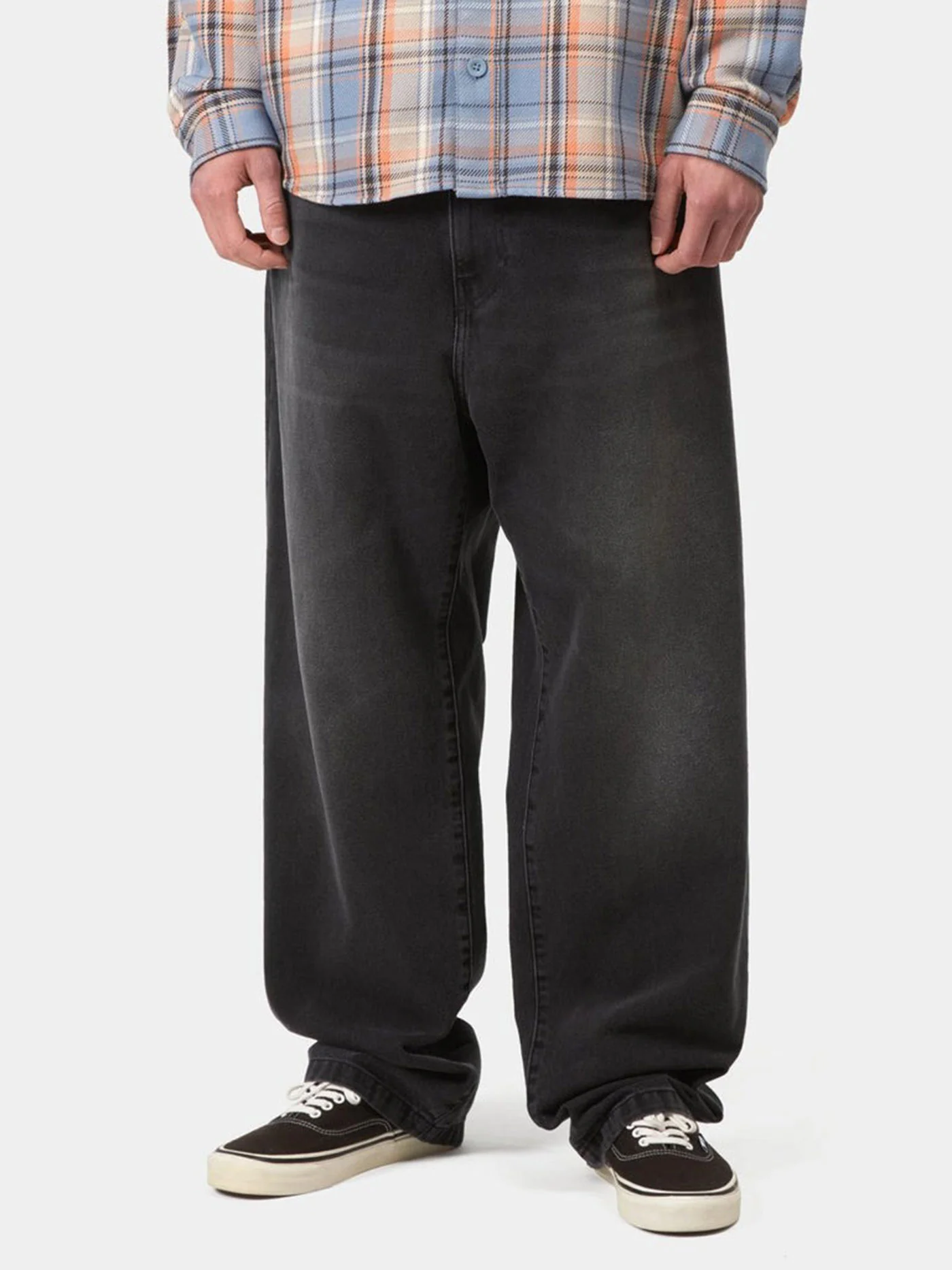 Landon Black Worned Bleached Jeans