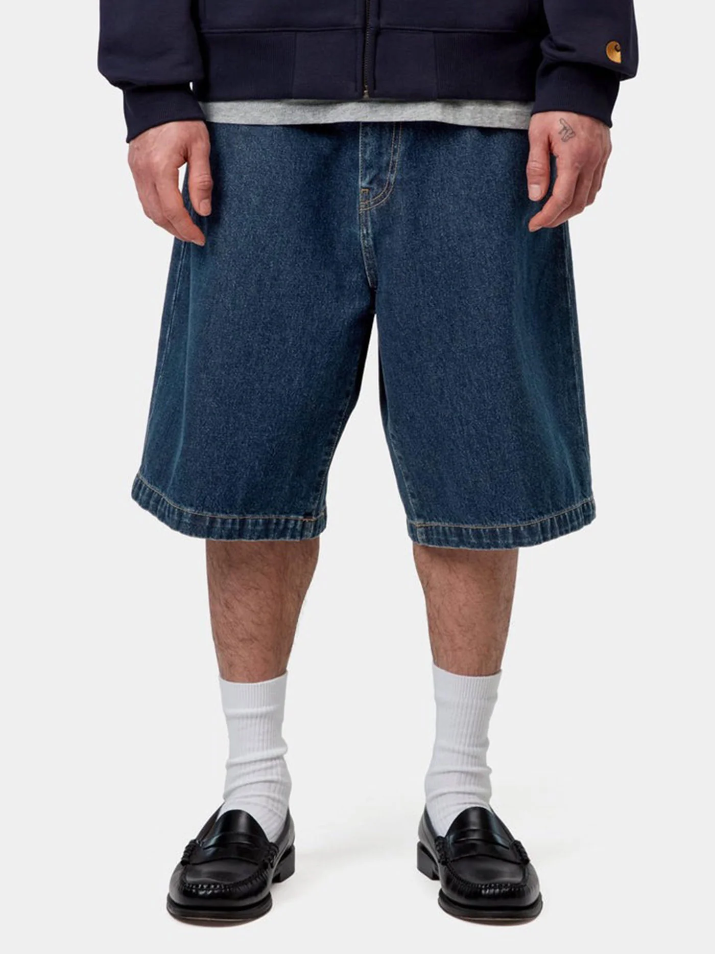 Landon Blue Stoned Washed Shorts