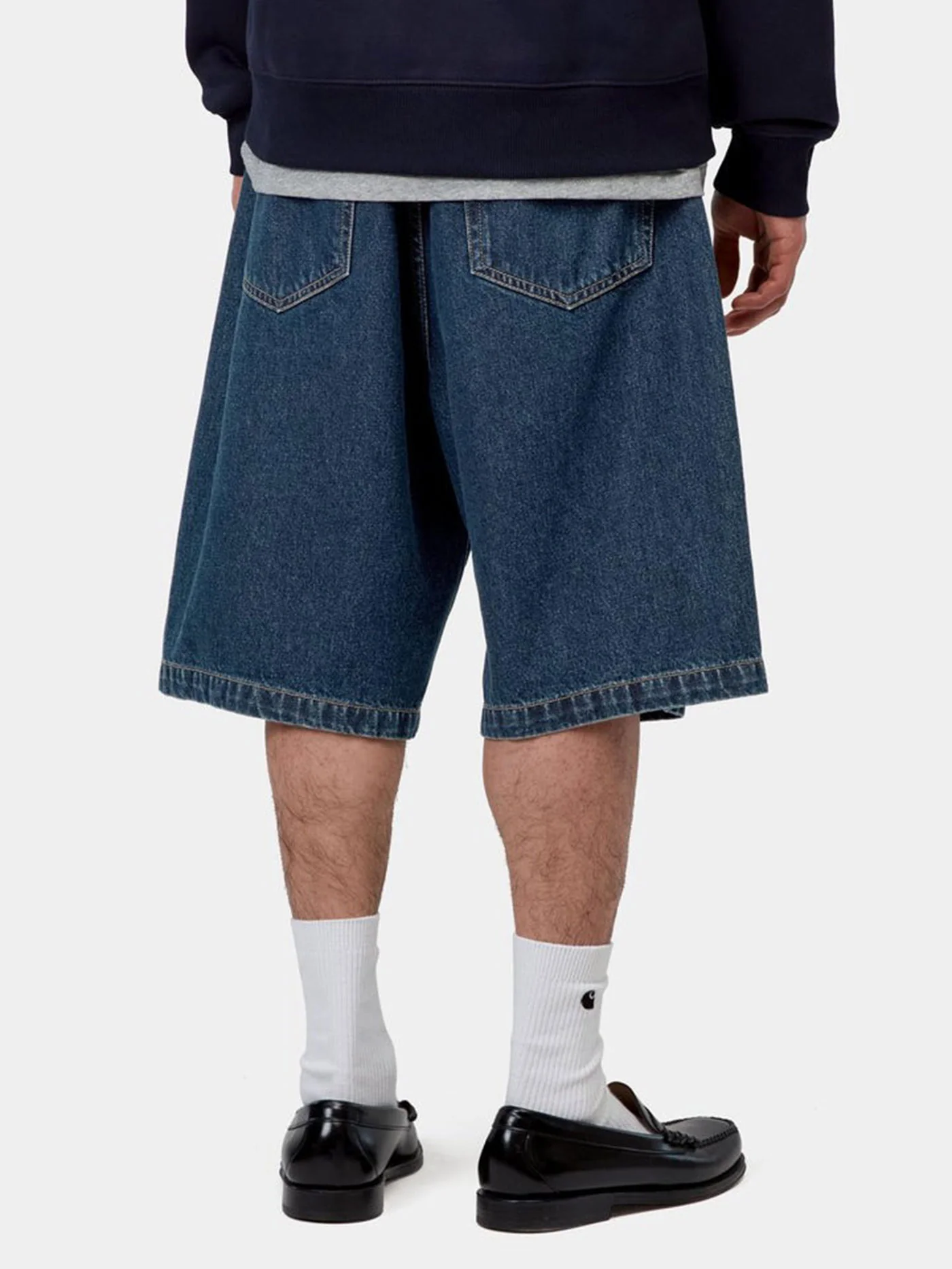 Landon Blue Stoned Washed Shorts - Image 2