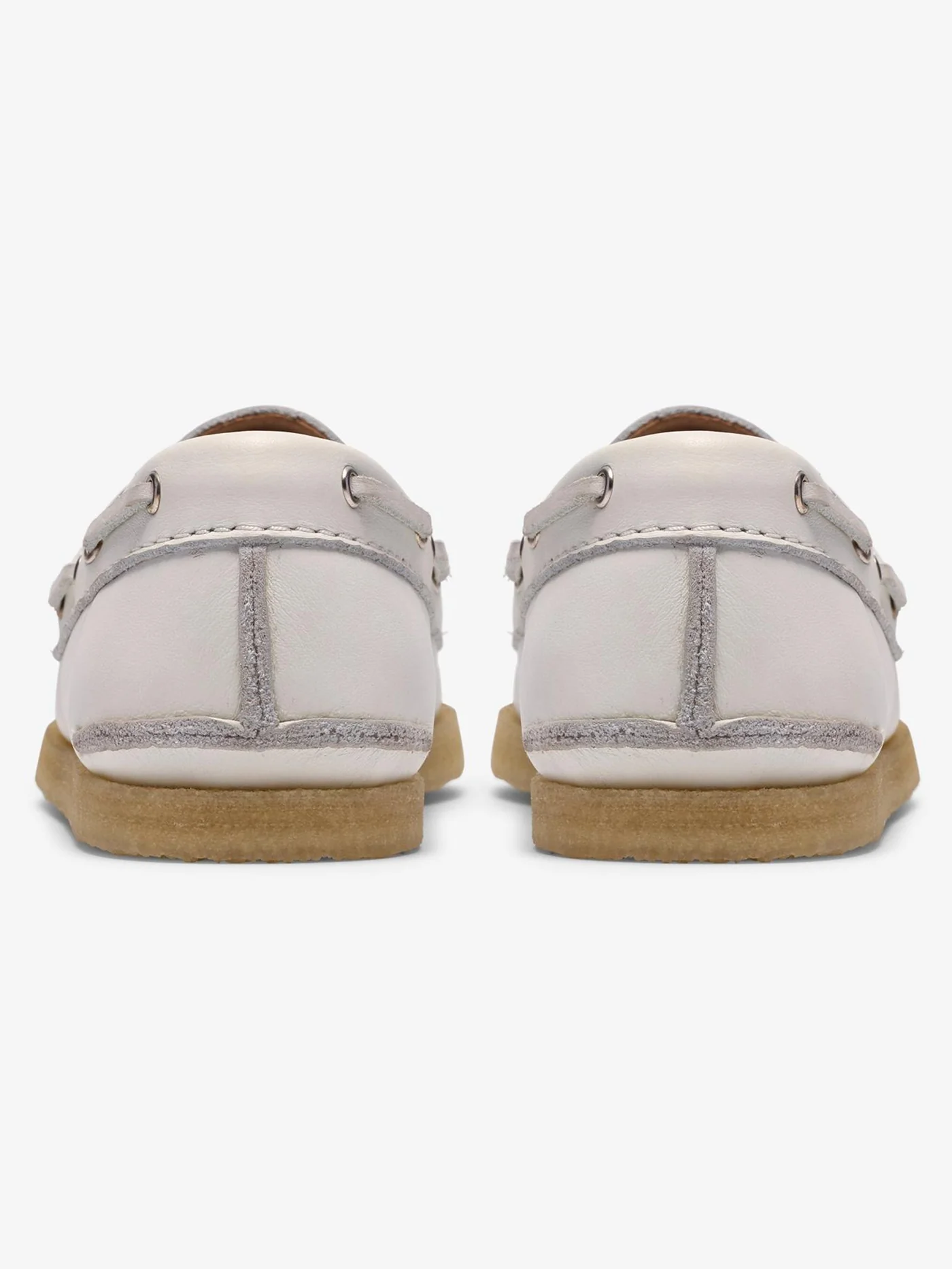 Godney Boat White Grain Leather Shoes - Image 4