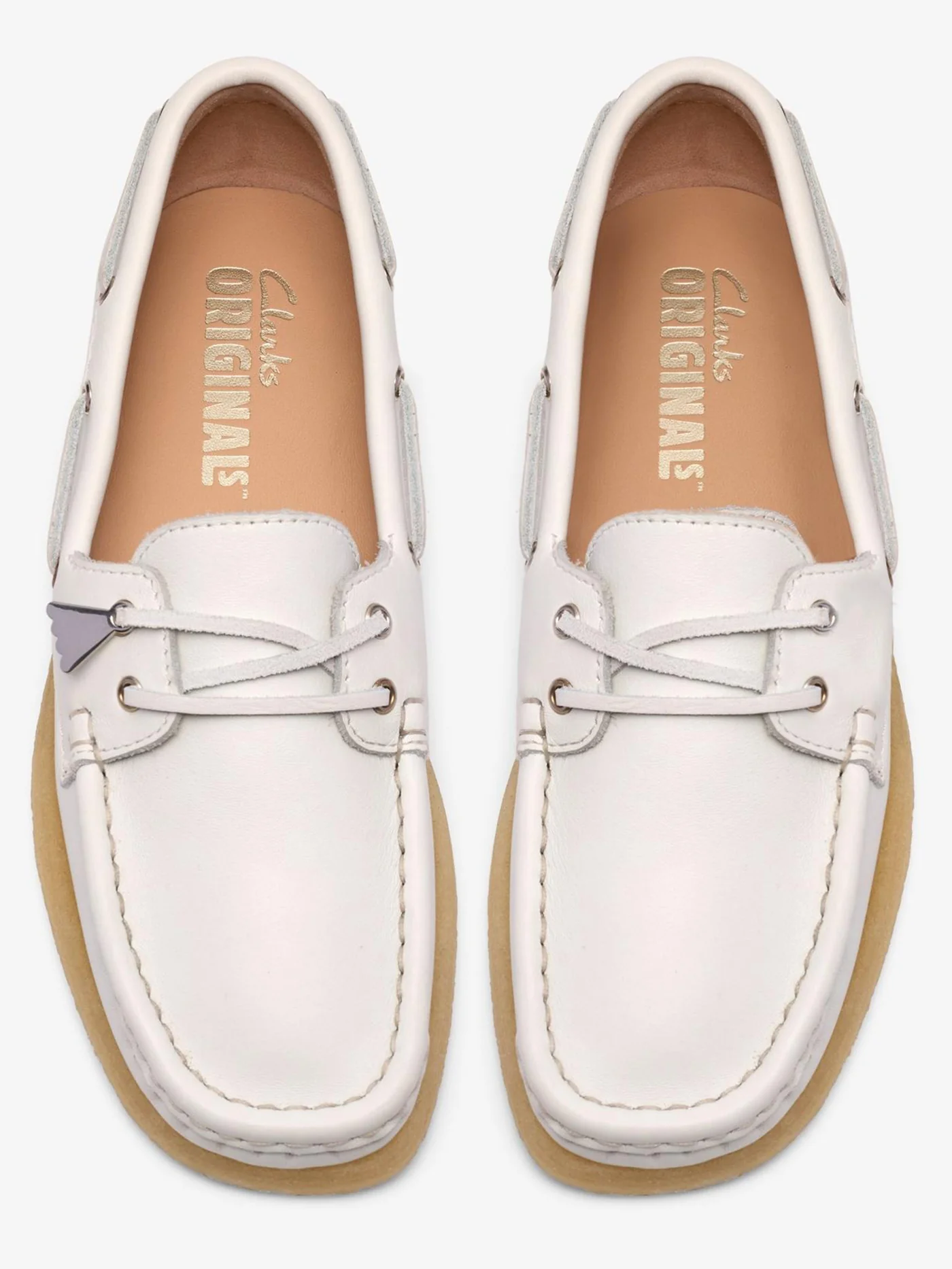 Godney Boat White Grain Leather Shoes - Image 5