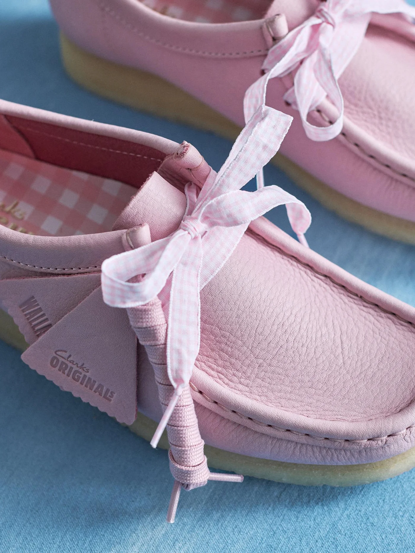 Wallabee Baby Pink Leather Shoes - Image 8