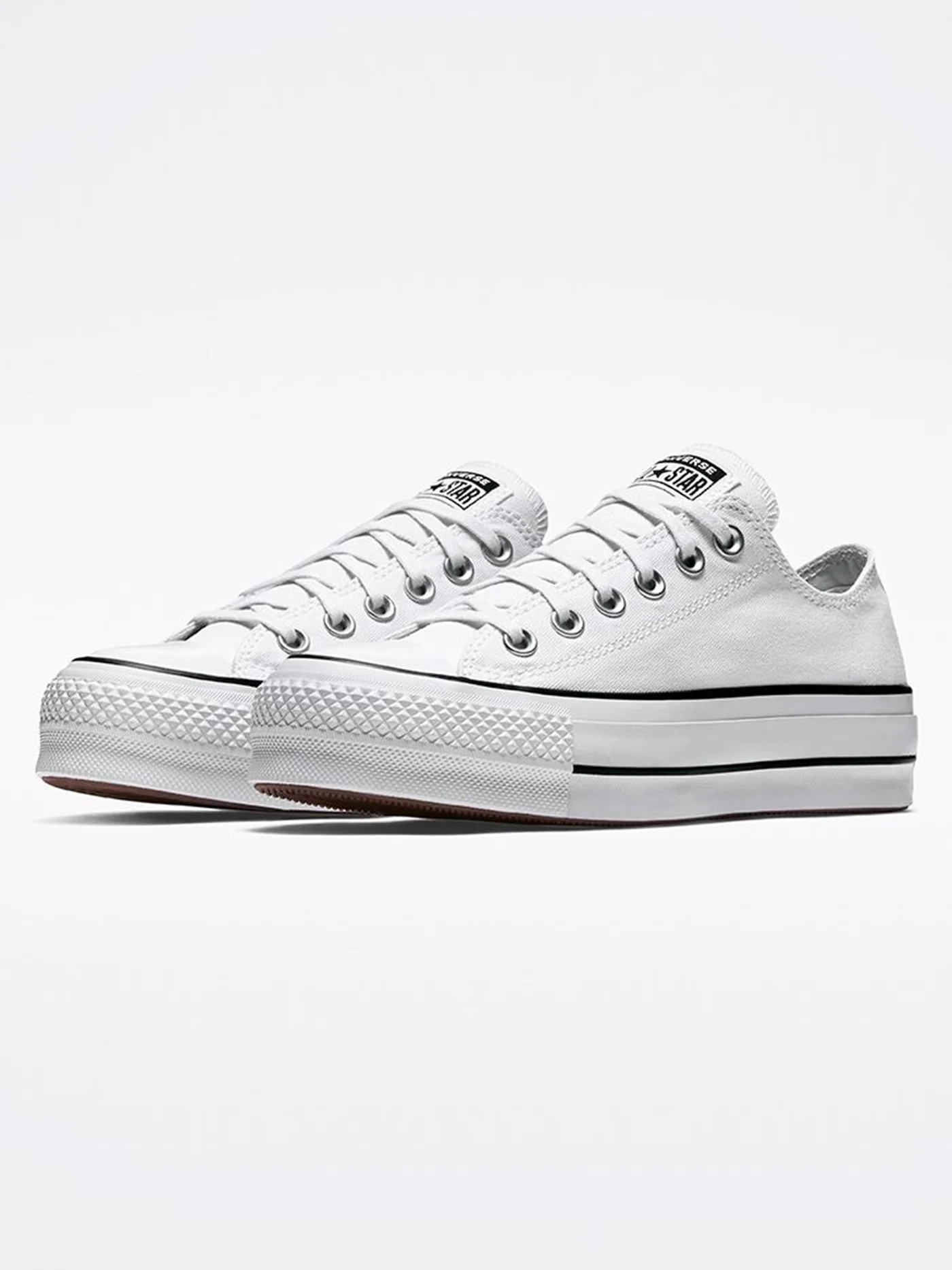 Chuck Taylor All Star Platform White/Black/White Shoes - Image 2
