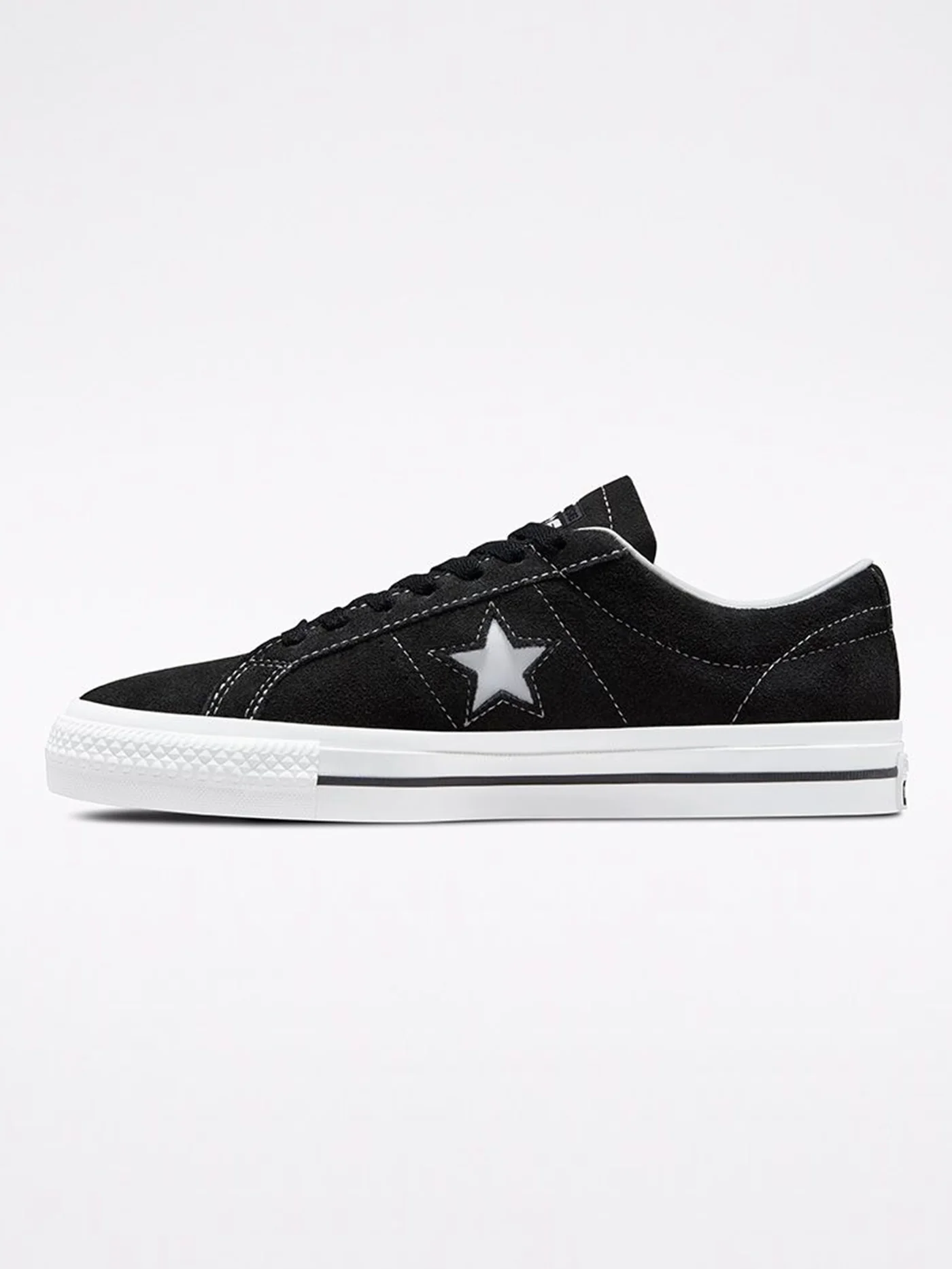 One Star Pro Low Top Black/Black/White Shoes - Image 3