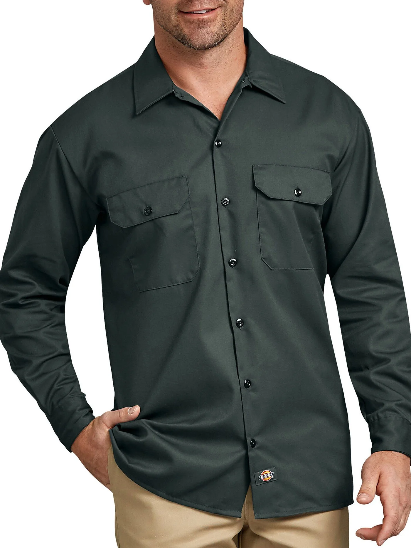 Twill Work Long Sleeve Buttondown Shirt