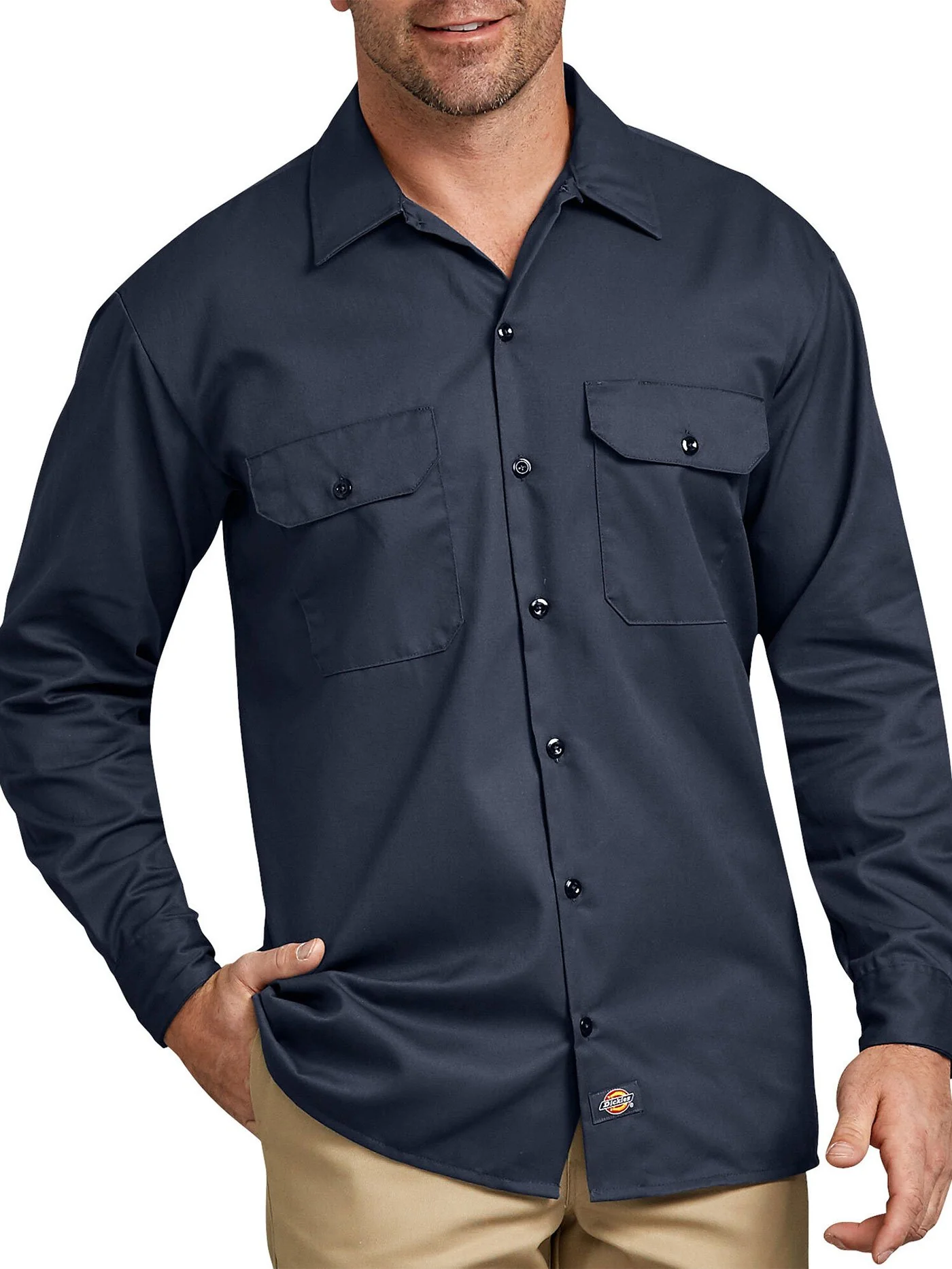 Twill Work Long Sleeve Buttondown Shirt - Image 3
