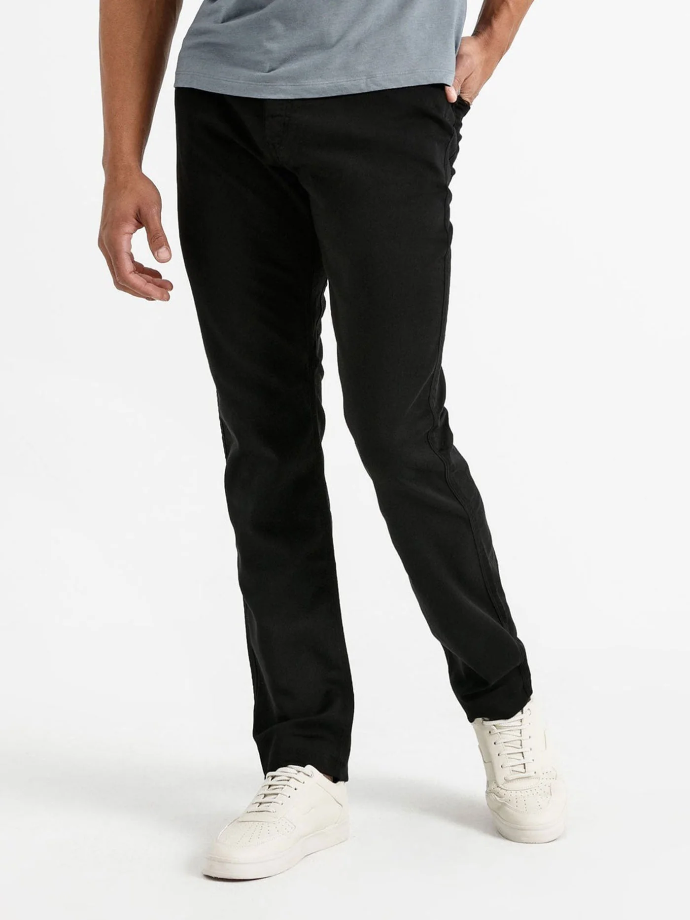 No Sweat Relaxed Taper Black Pants
