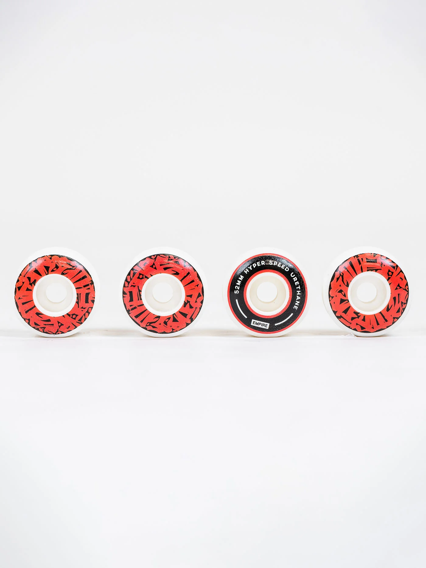 Acrylic Red/Black Skateboard Wheels - Image 3