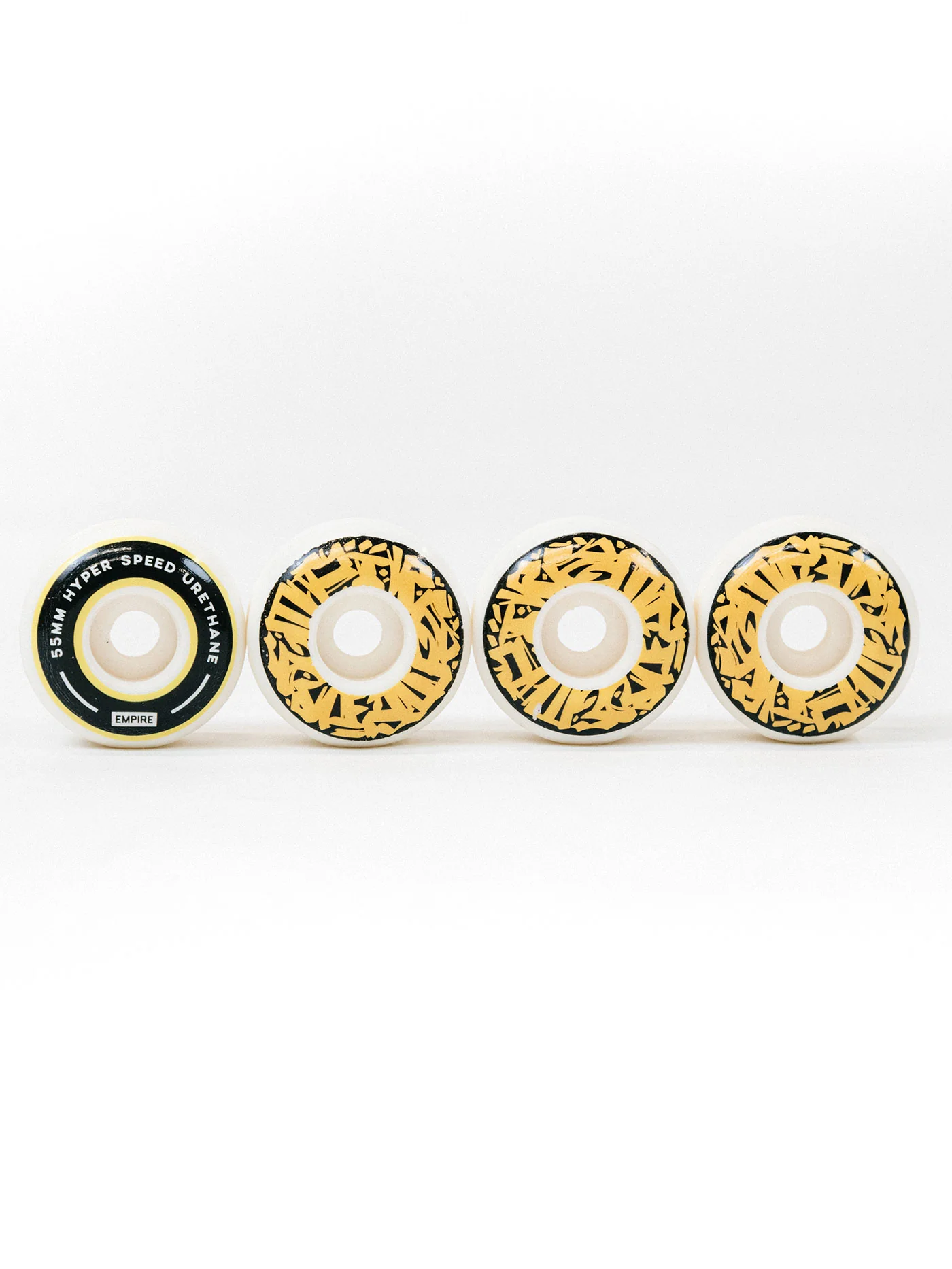 Acrylic Yellow/Black Skateboard Wheels - Image 3