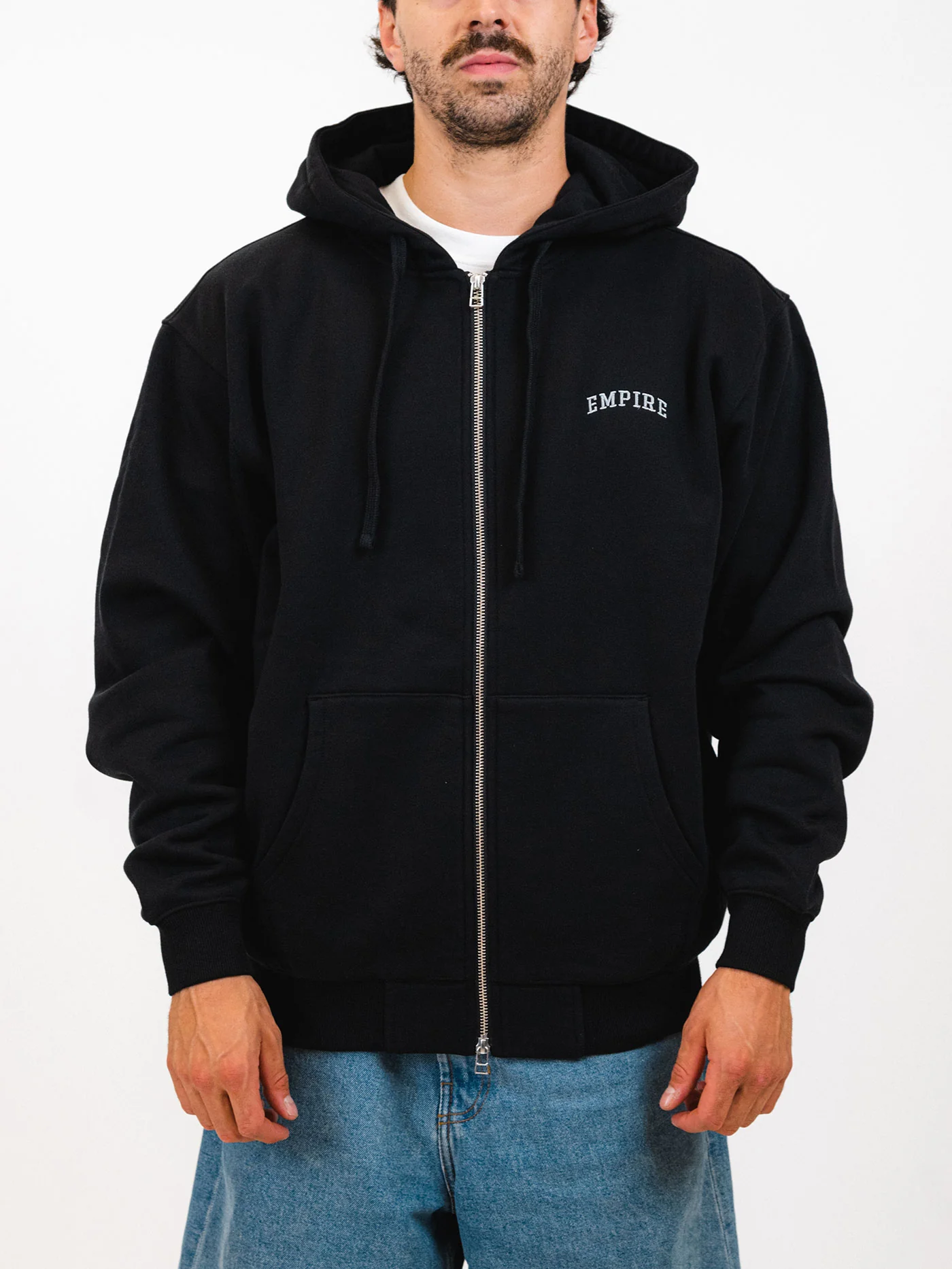 Collegiate Embroidered Zip Hoodie
