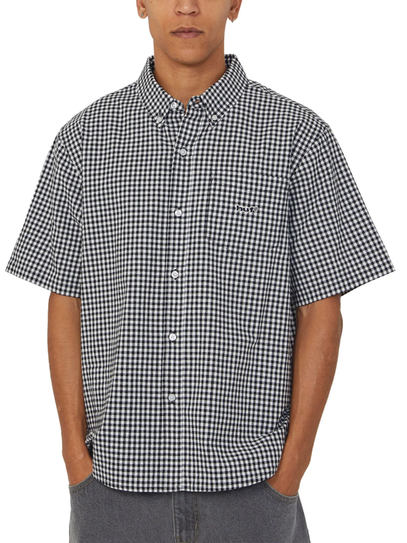 89 Micro Gingham Oxford Short Sleeve Buttondown Shirt