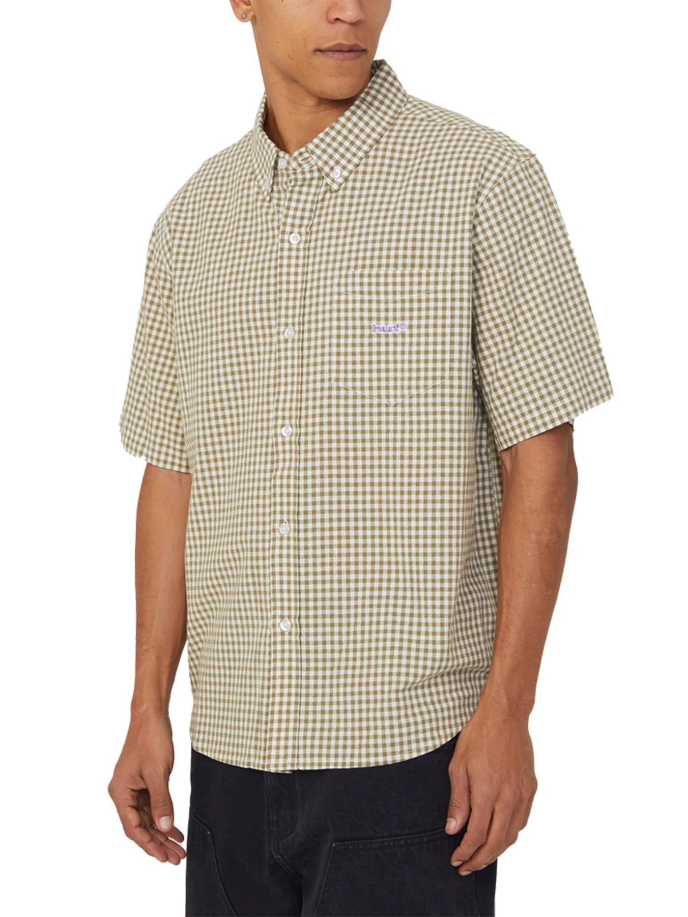 89 Micro Gingham Oxford Short Sleeve Buttondown Shirt - Image 7