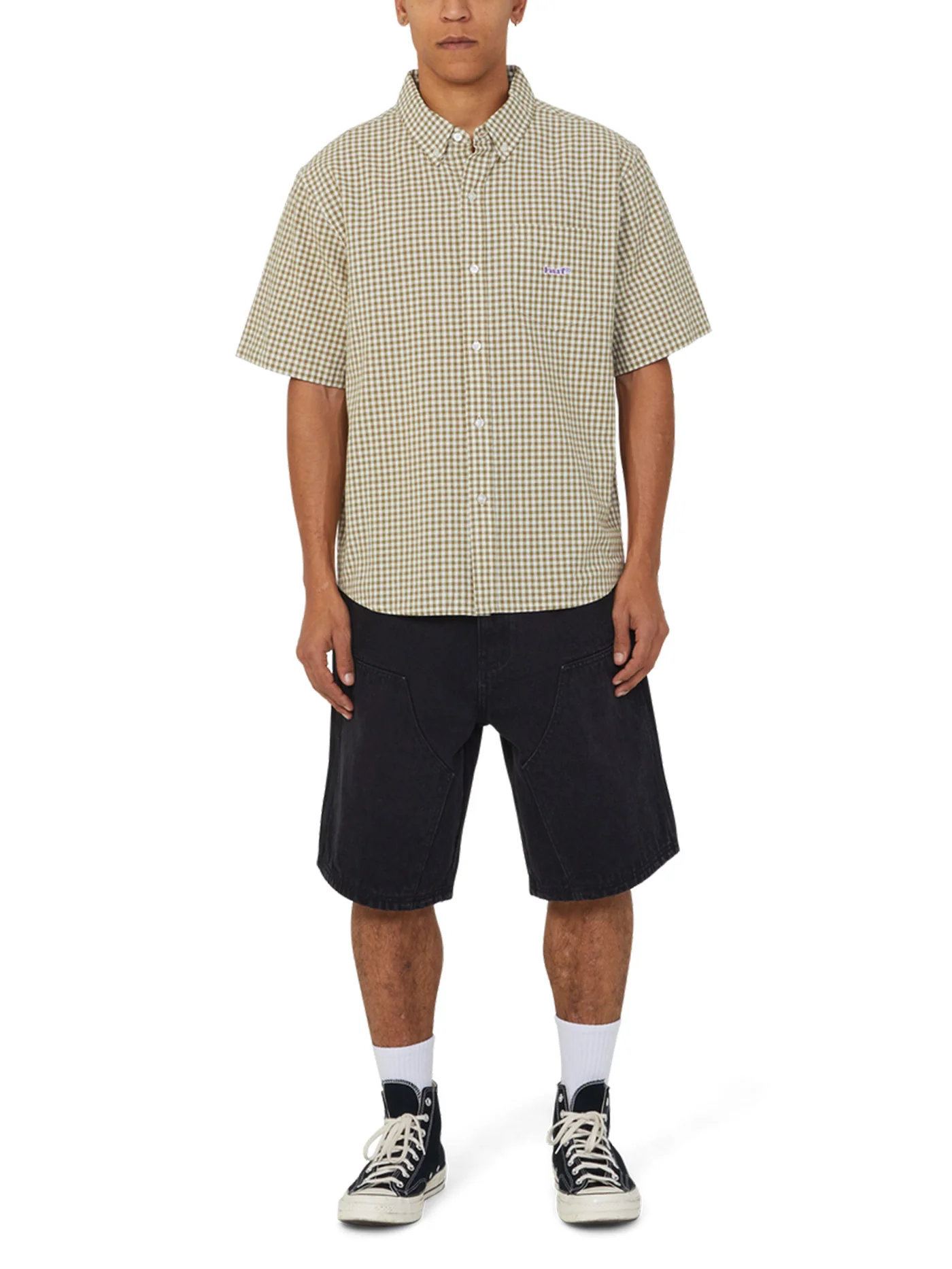 89 Micro Gingham Oxford Short Sleeve Buttondown Shirt - Image 8