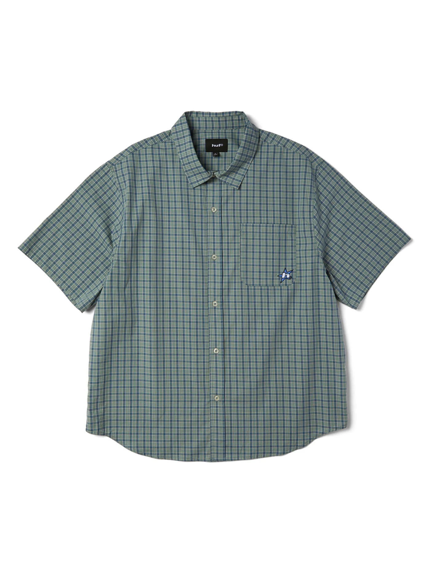 H Star Plaid Short Sleeve Buttondown Shirt - Image 4