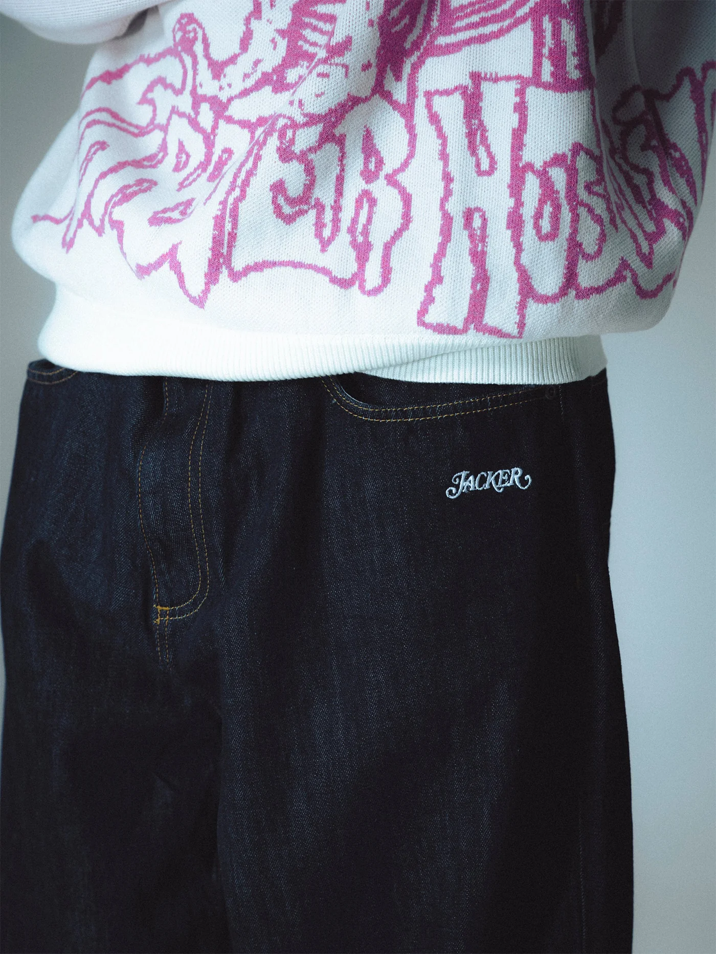 Classic Baggy Raw Jeans - Image 5