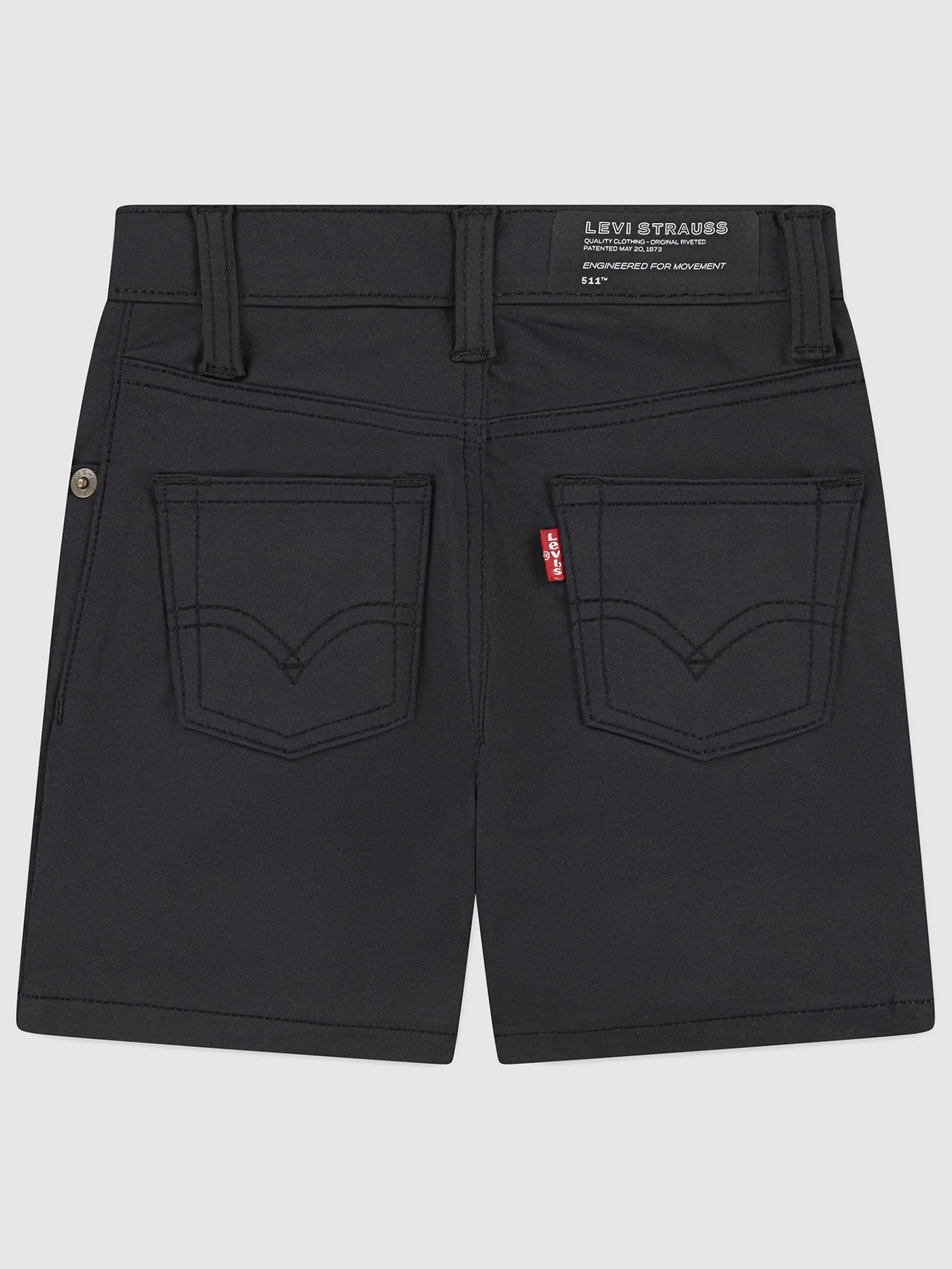 511 Slim Tech Jet Black Shorts (Youth 7-14) - Image 2