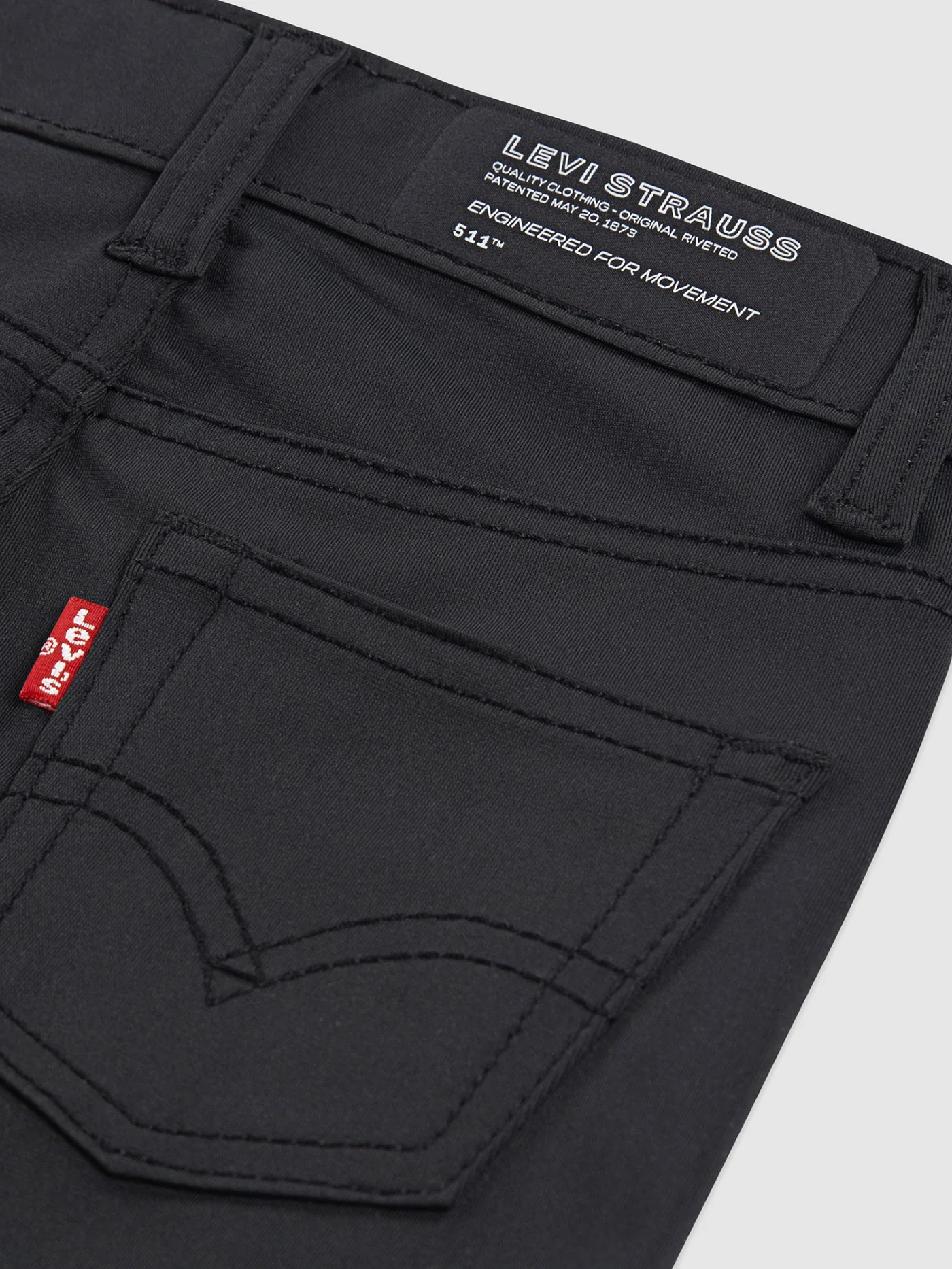 511 Slim Tech Jet Black Shorts (Youth 7-14) - Image 4