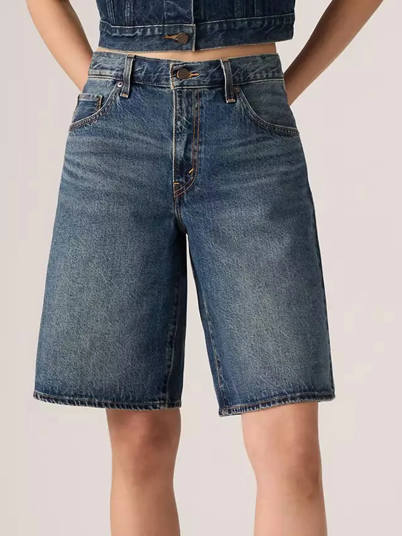Baggy Dad Jort Hinged Heart Shorts