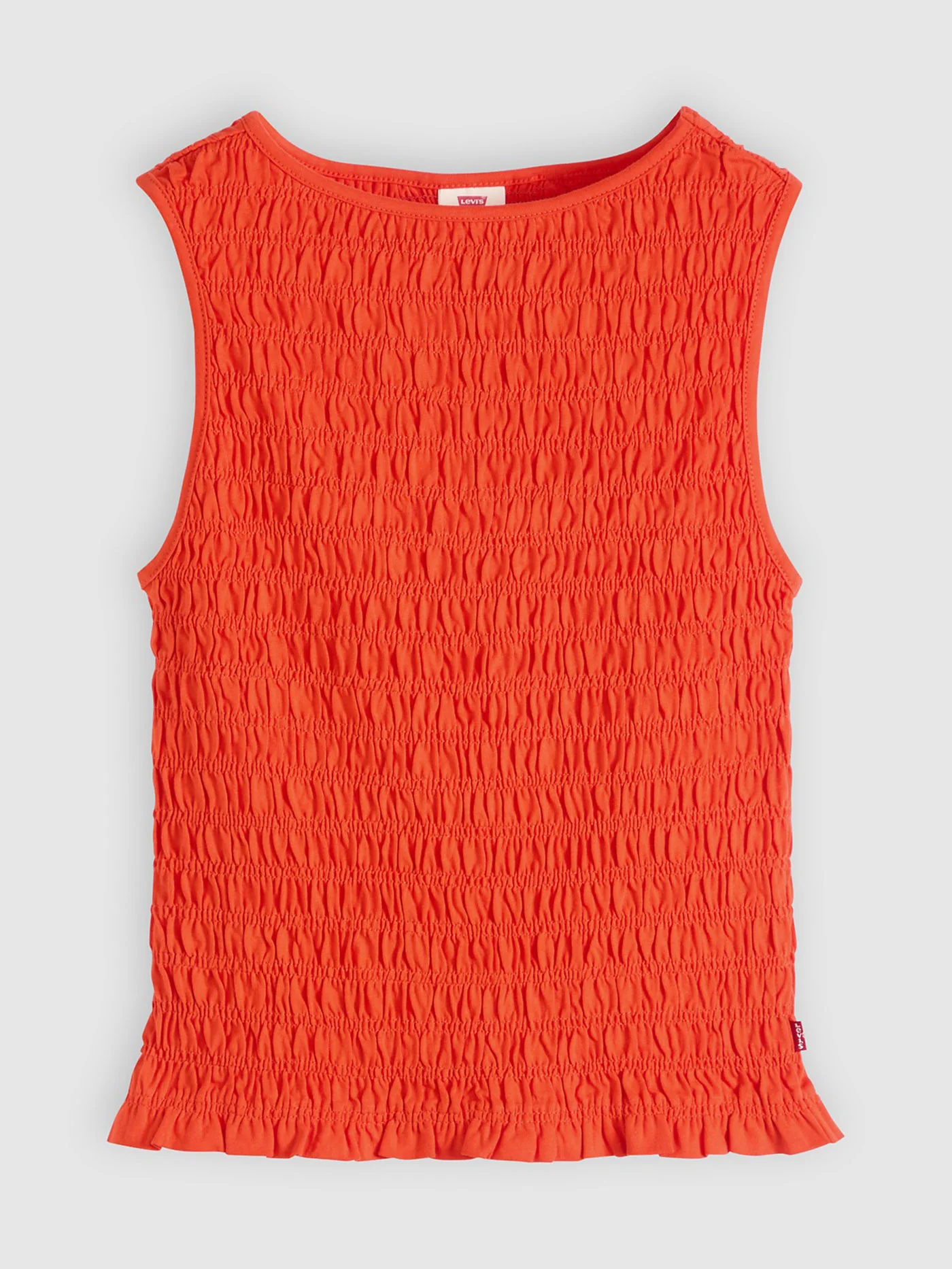 Bella Smocked Signal Red Tank Top - Image 4
