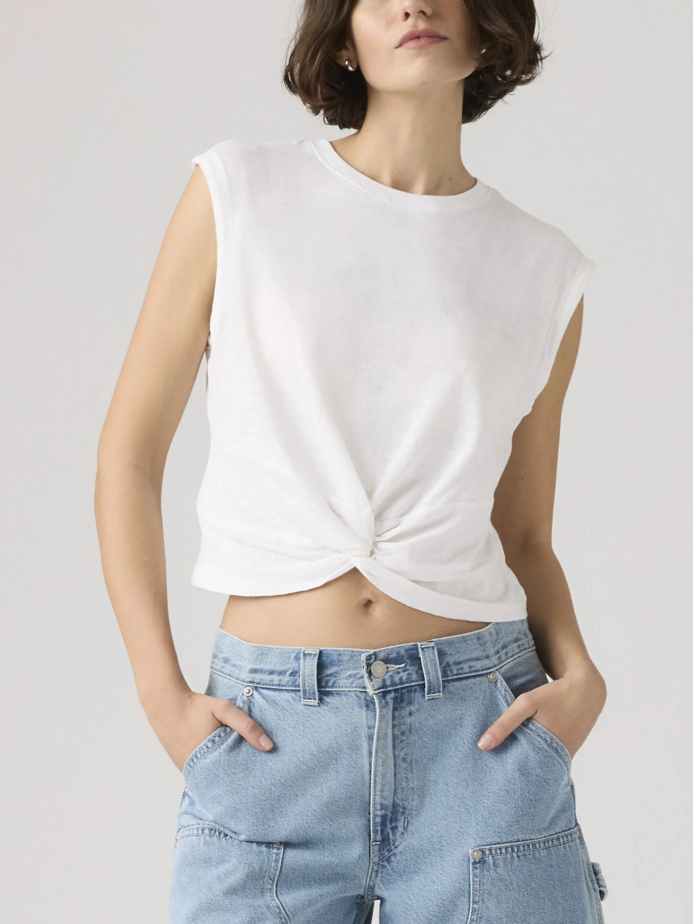 Jemma Knot Bright White T-Shirt