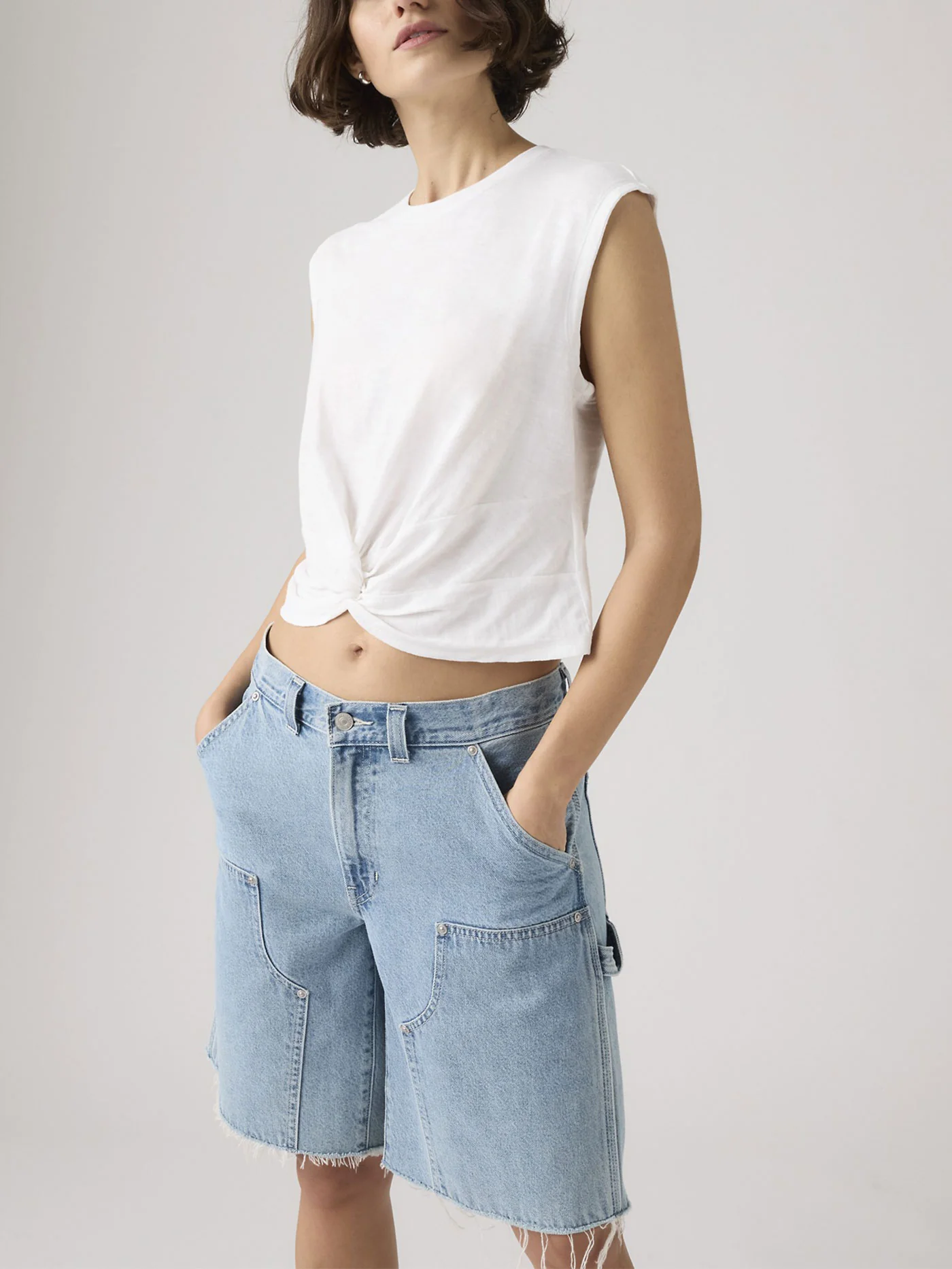 Jemma Knot Bright White T-Shirt - Image 4