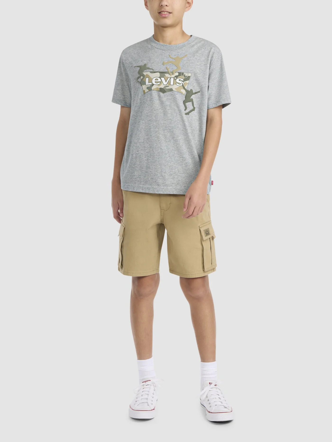 Skate Camo Batwing Grey Heather T-Shirt (Youth 7-14) - Image 3