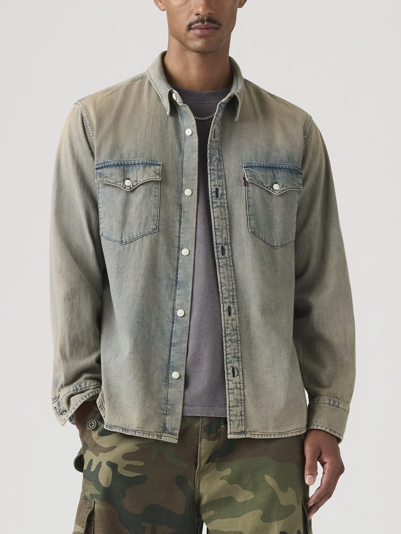 Western Sunset Drives Long Sleeve Buttondown Shirt - Image 2
