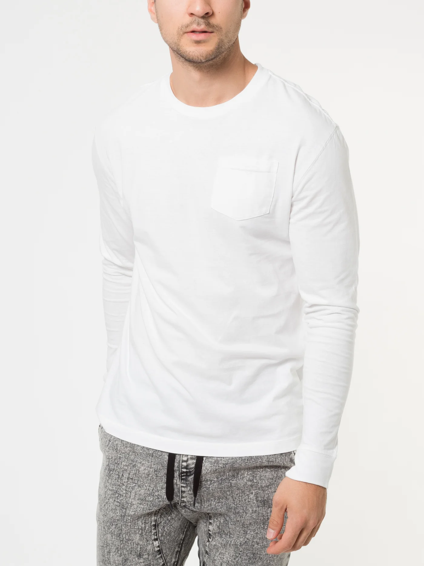 Pigment Dye Pocket Long Sleeve T-Shirt - Image 2