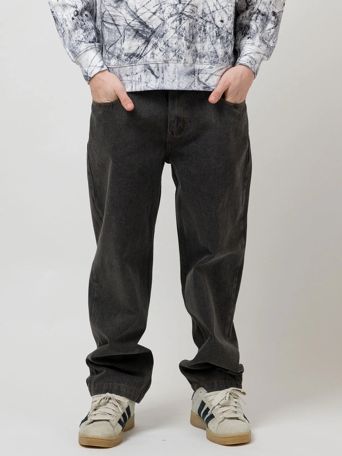 Og Baggy Acid Wash 5 Pocket Jeans - Image 3
