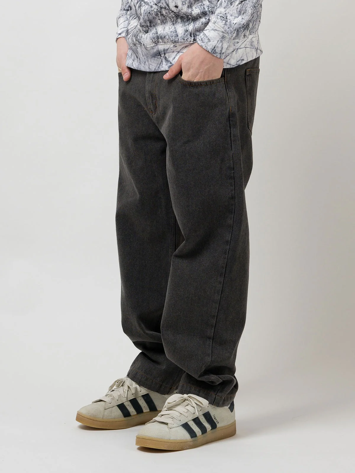 Og Baggy Acid Wash 5 Pocket Jeans - Image 4