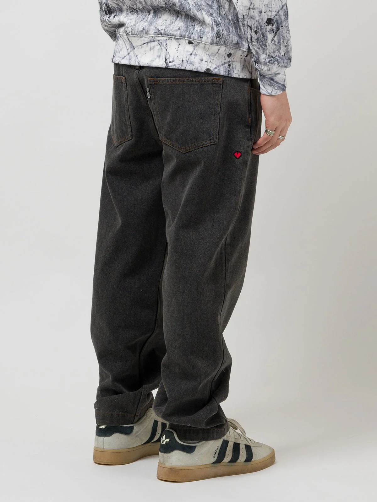 Og Baggy Acid Wash 5 Pocket Jeans - Image 5