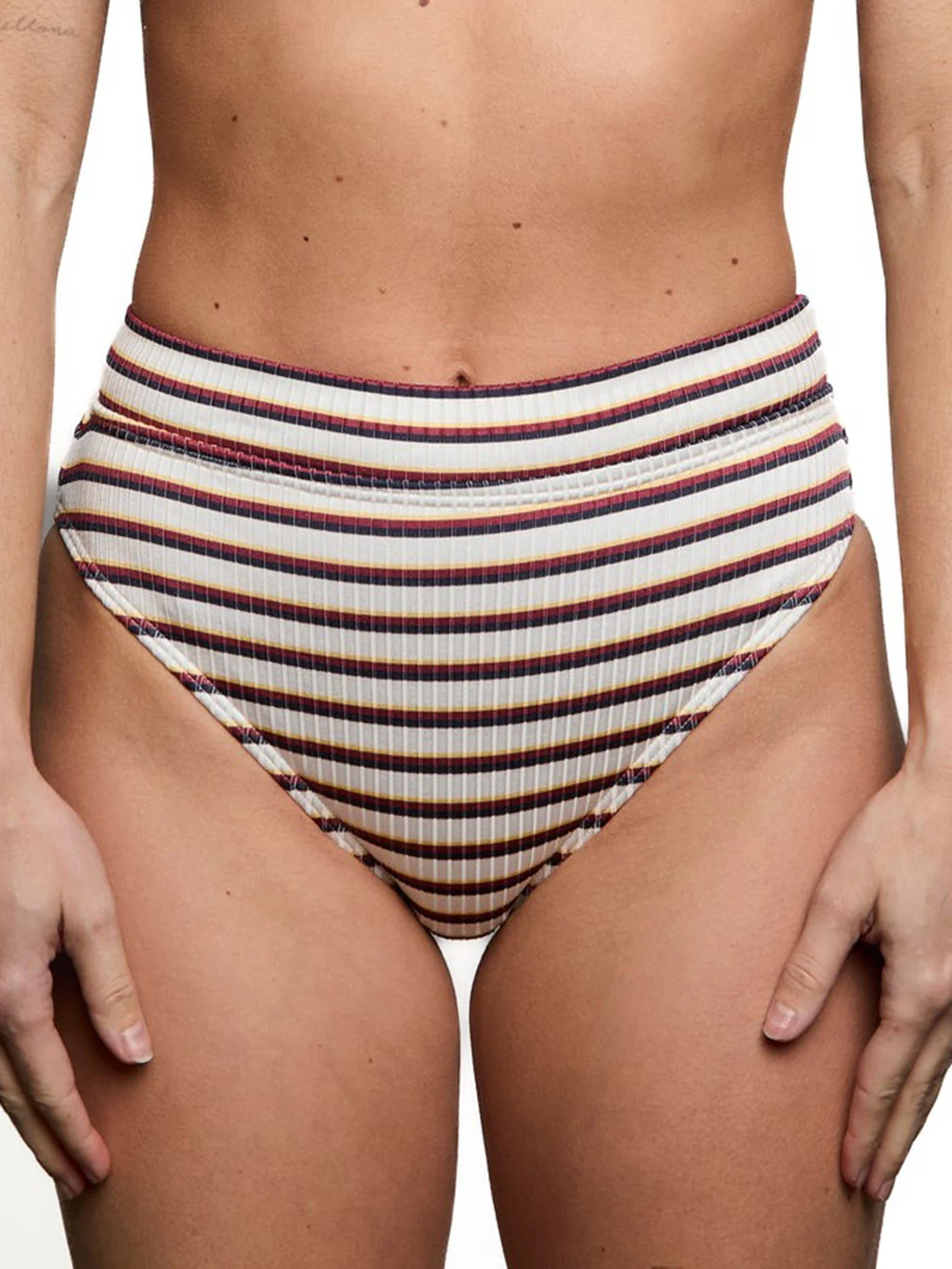 Genevieve Shiny Rib Bikini Bottom