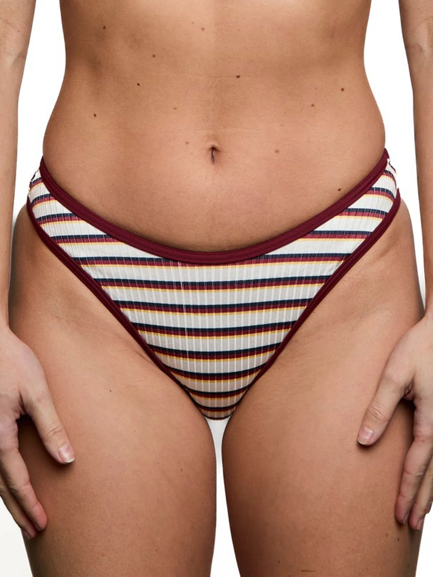 Georgette Binding Shiny Rib Bikini Bottom