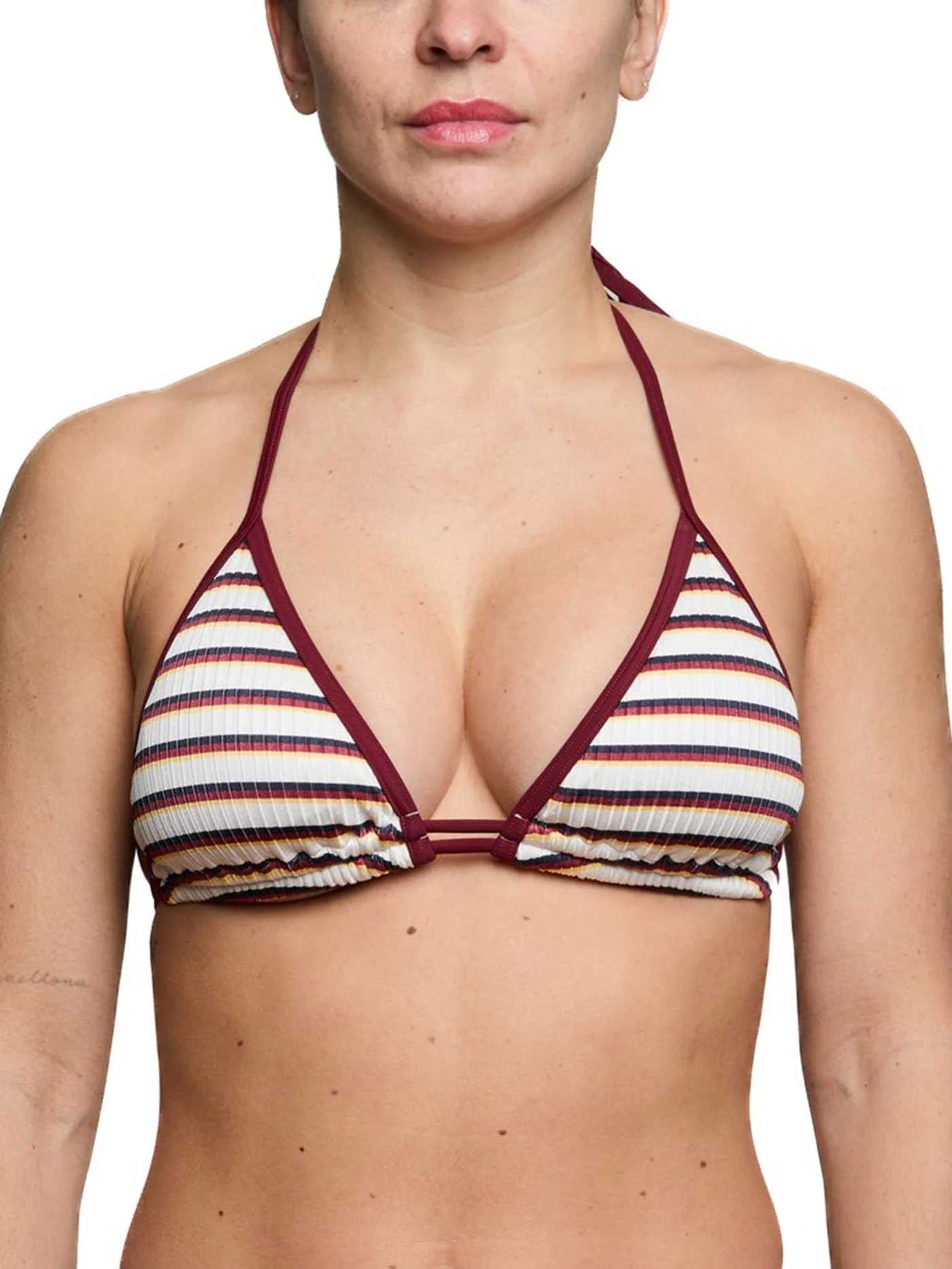 Natalia Binding Shiny Rib Bikini Top