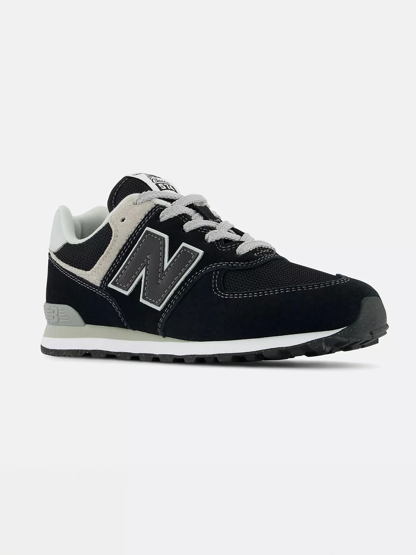574 Black/White Shoes (Kids) - Image 2