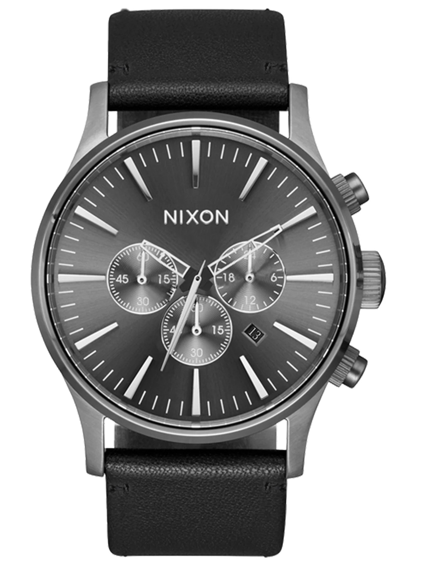 Sentry Chrono Leather All Gunmetal/Black Watch