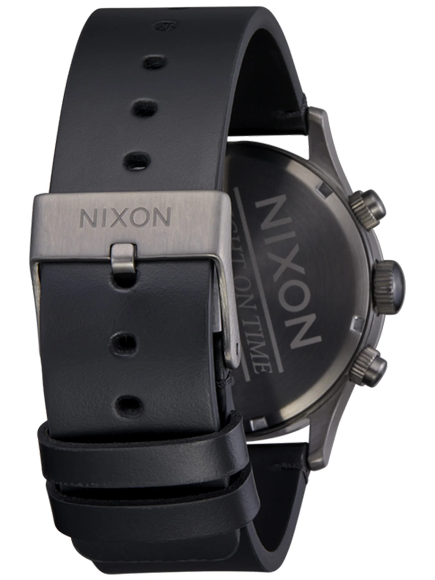 Sentry Chrono Leather All Gunmetal/Black Watch - Image 4