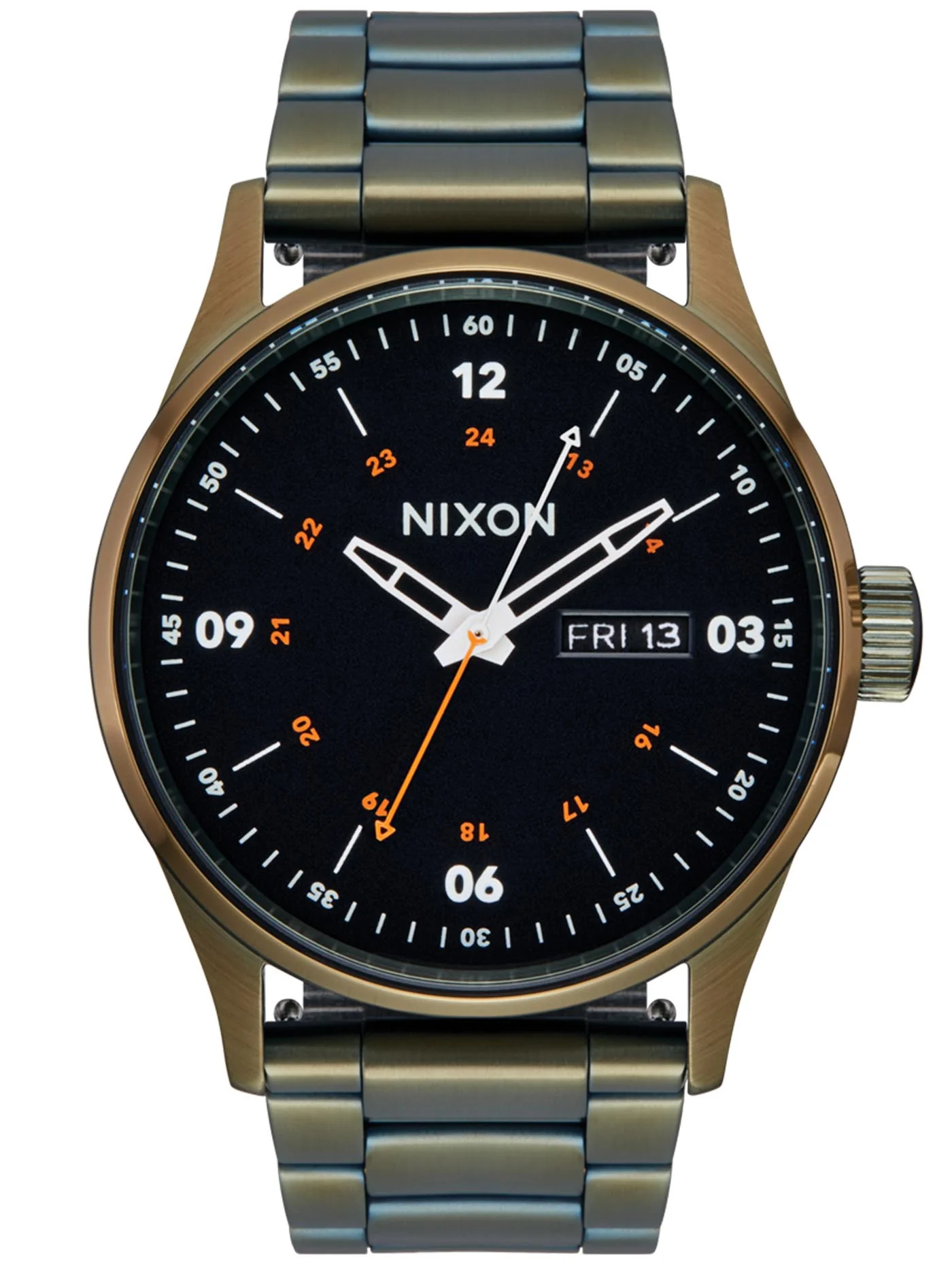 The Sentry Stainless Steel Dark Olive/Black Watch