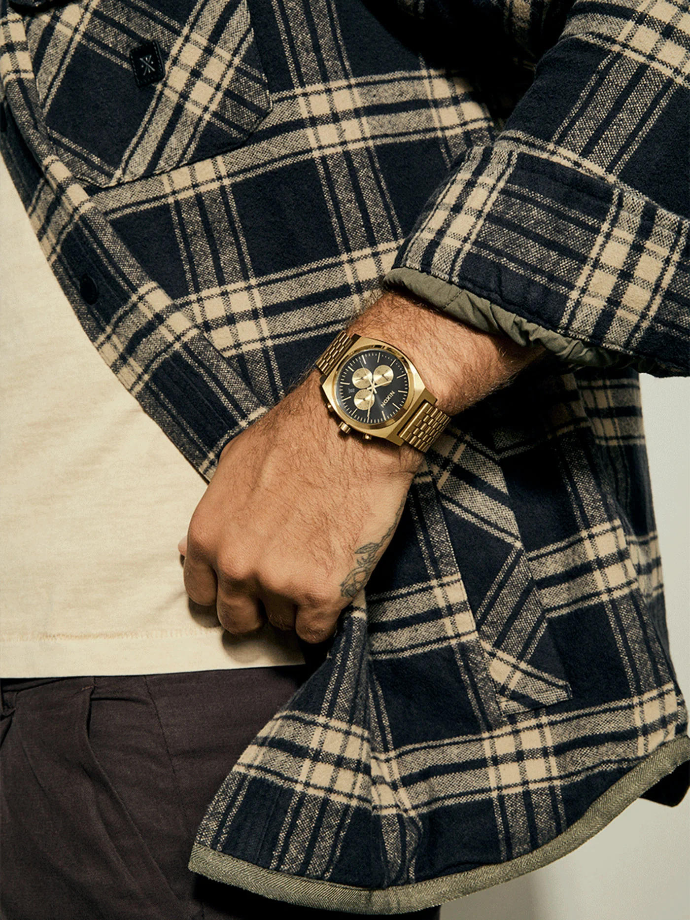 Time Teller Chrono Gold/Black/Gold Watch - Image 5